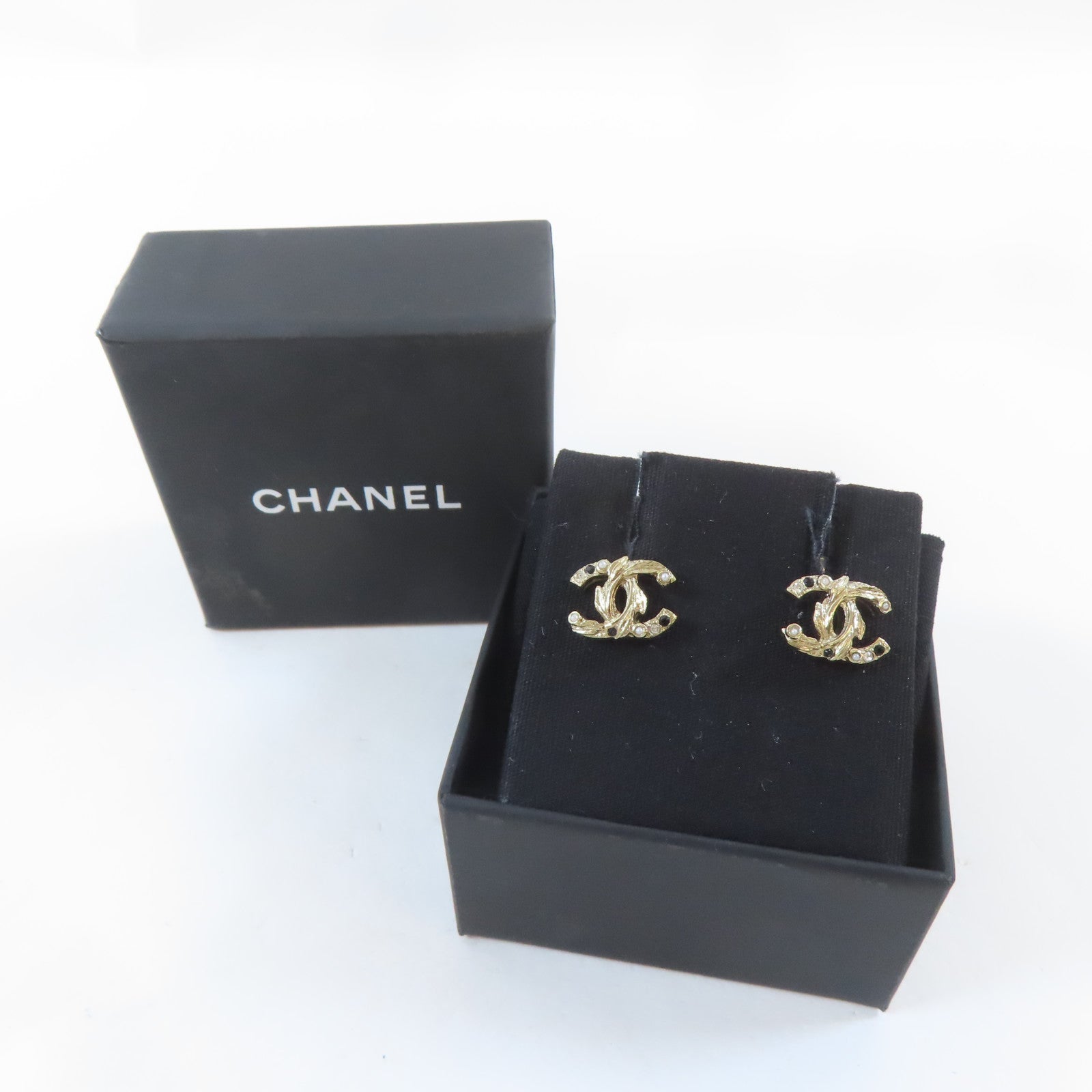 CHANEL 金屬Pierced Earrings耳環金色