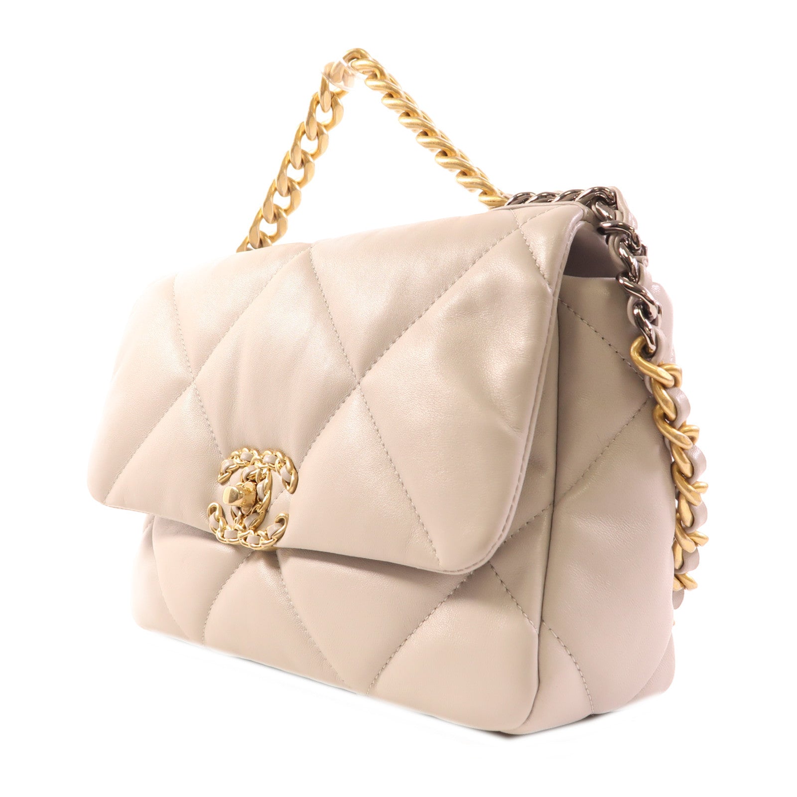 CHANEL 羊皮皮革Chanel 19 Small手挽肩背兩用袋