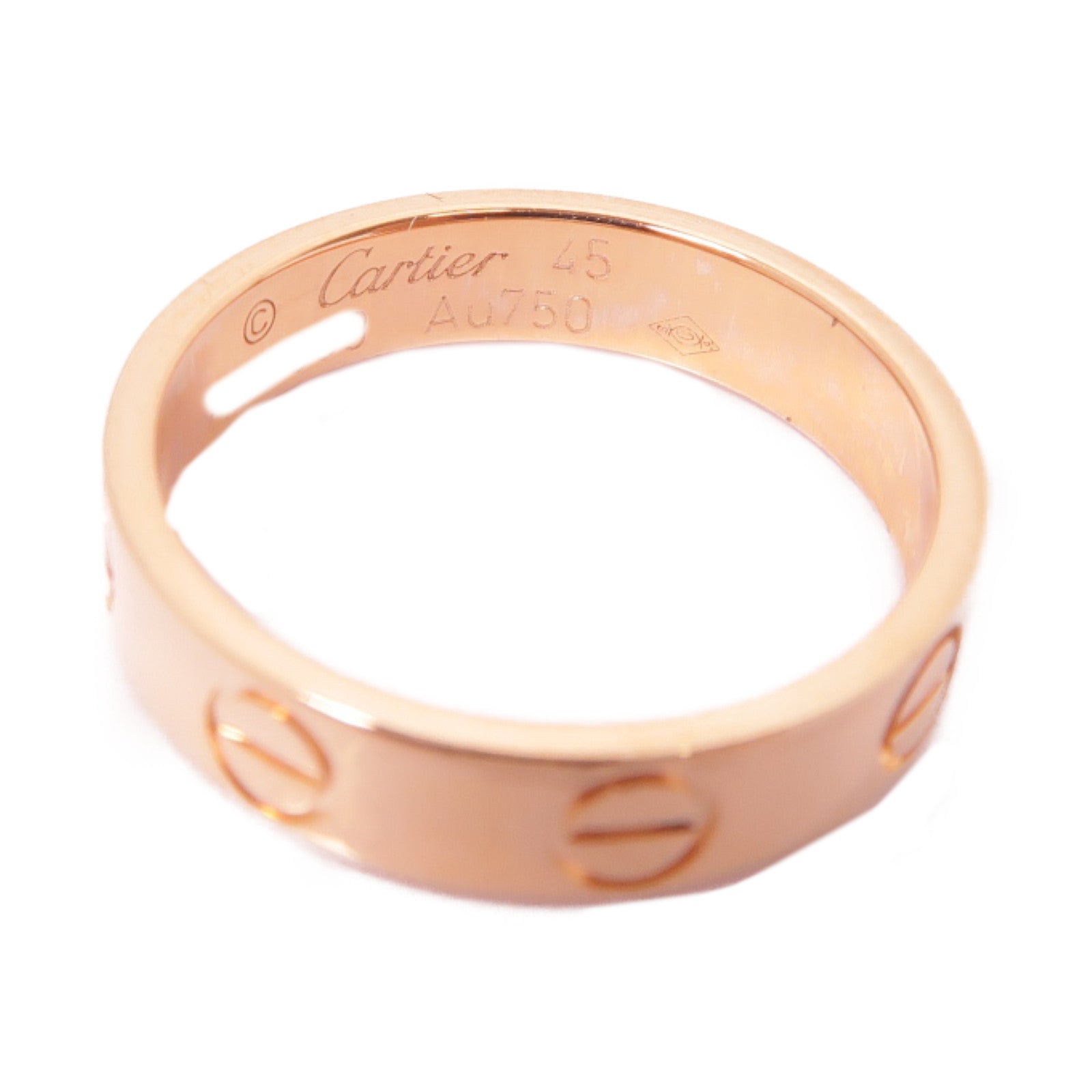 CARTIER 18K玫瑰金Love Ring戒指Cartier#45/US#3.5
