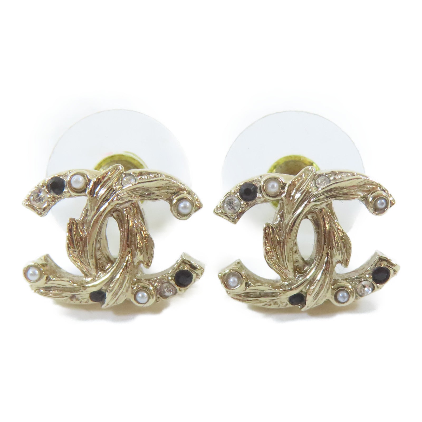 CHANEL 金屬Pierced Earrings耳環金色