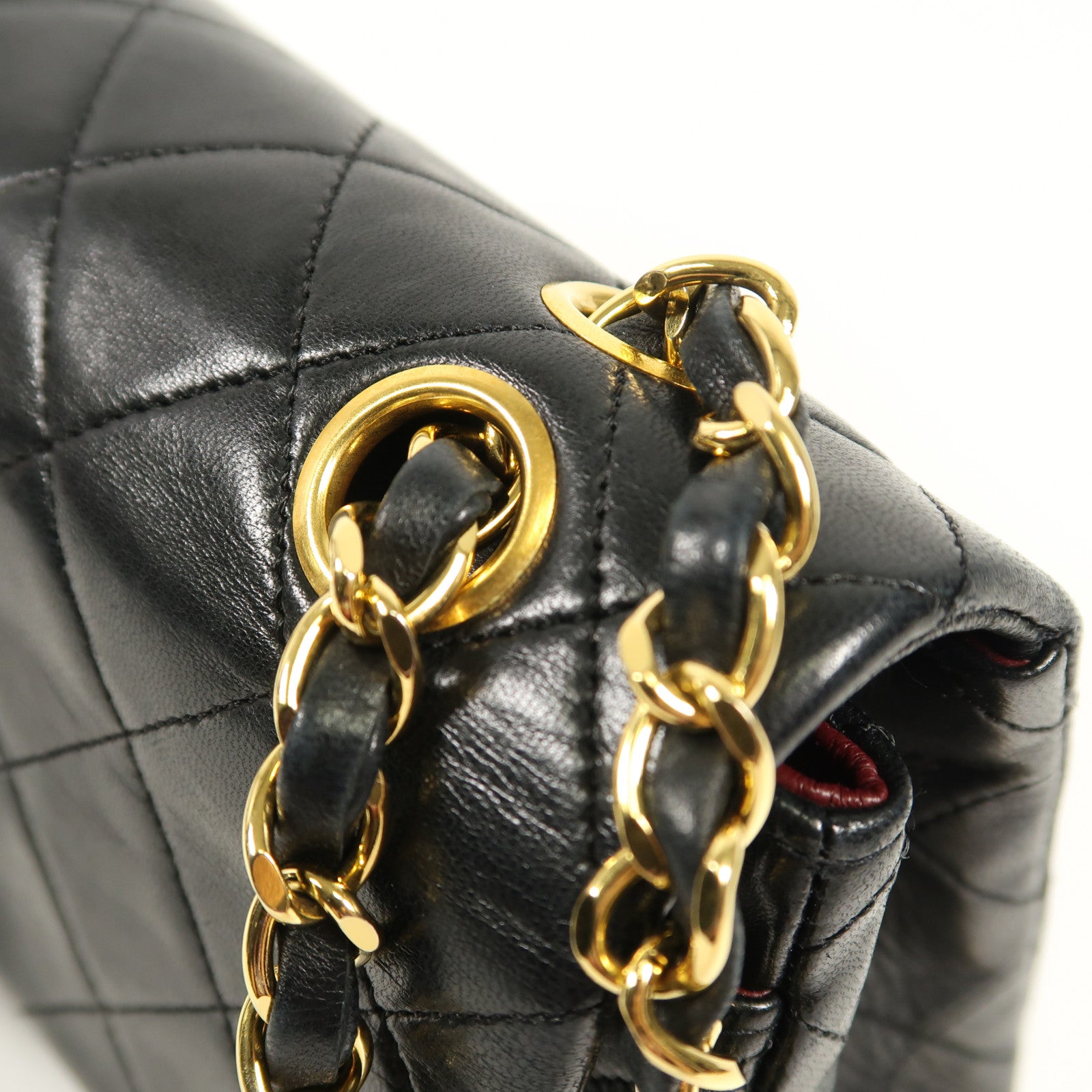 CHANEL 羊皮皮革Classic 23 Vintage金扣鏈帶肩背袋