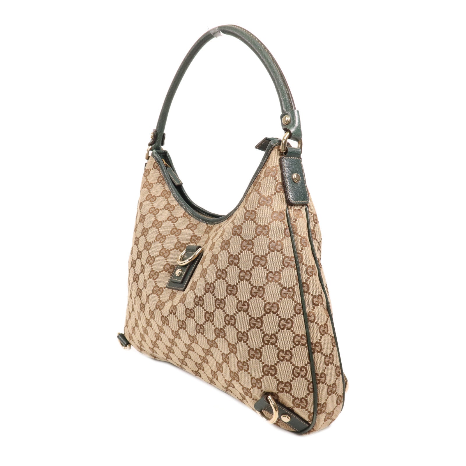 GUCCI 帆布Abbey Shoulder Bag金扣肩背袋