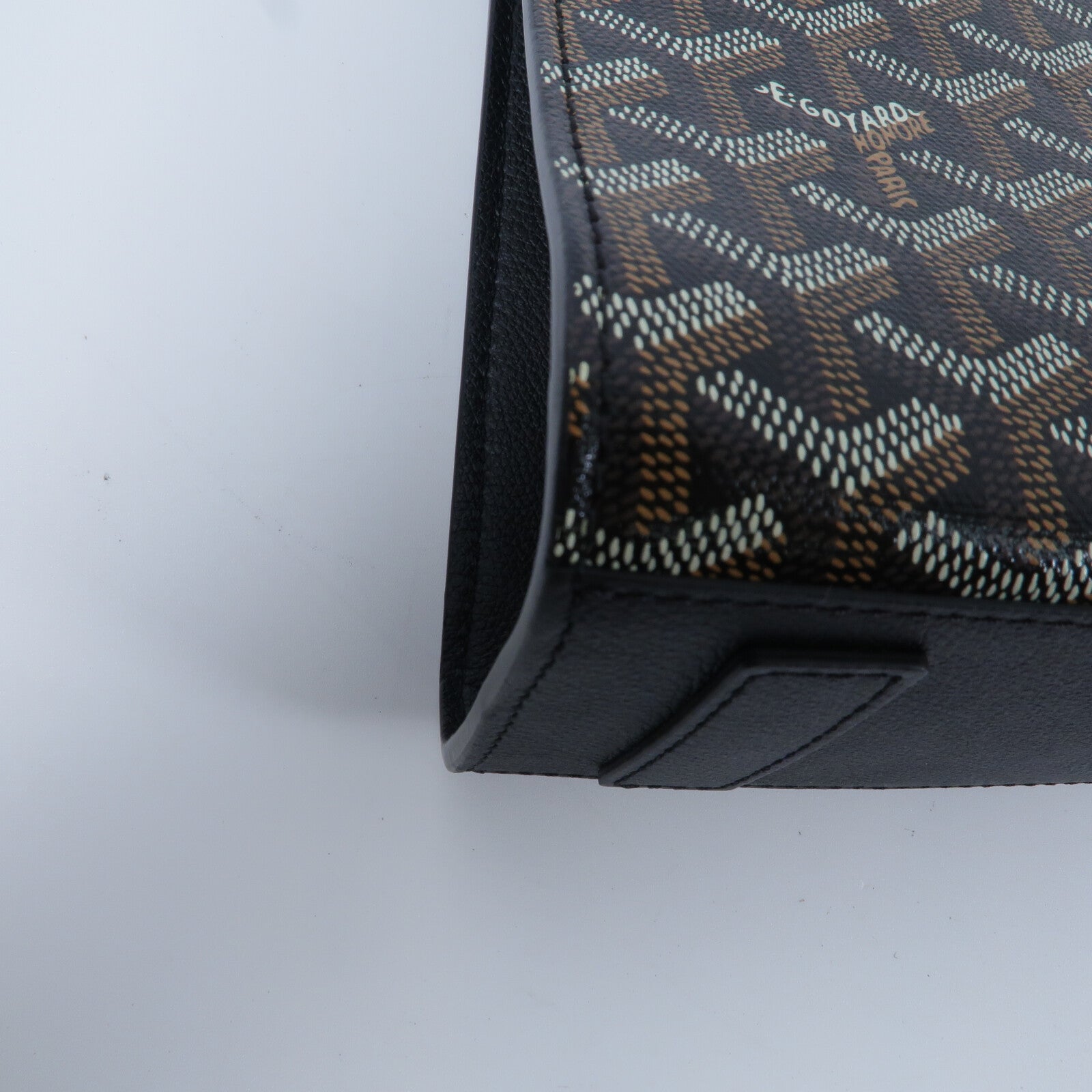 GOYARD 牛皮皮革/塗層帆布Rouette Structure PM鏈帶肩背袋
