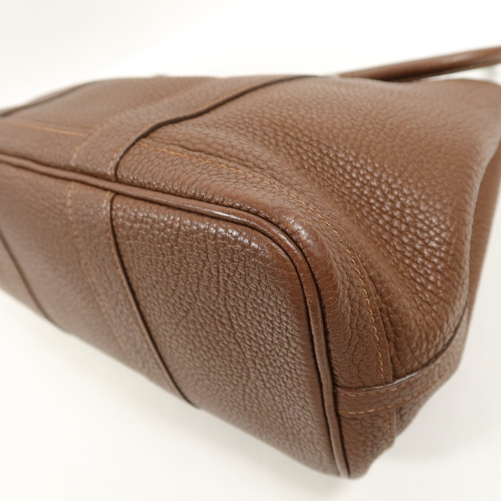 HERMES Negonda皮革Garden Party TPM手挽袋Marron Fonce
