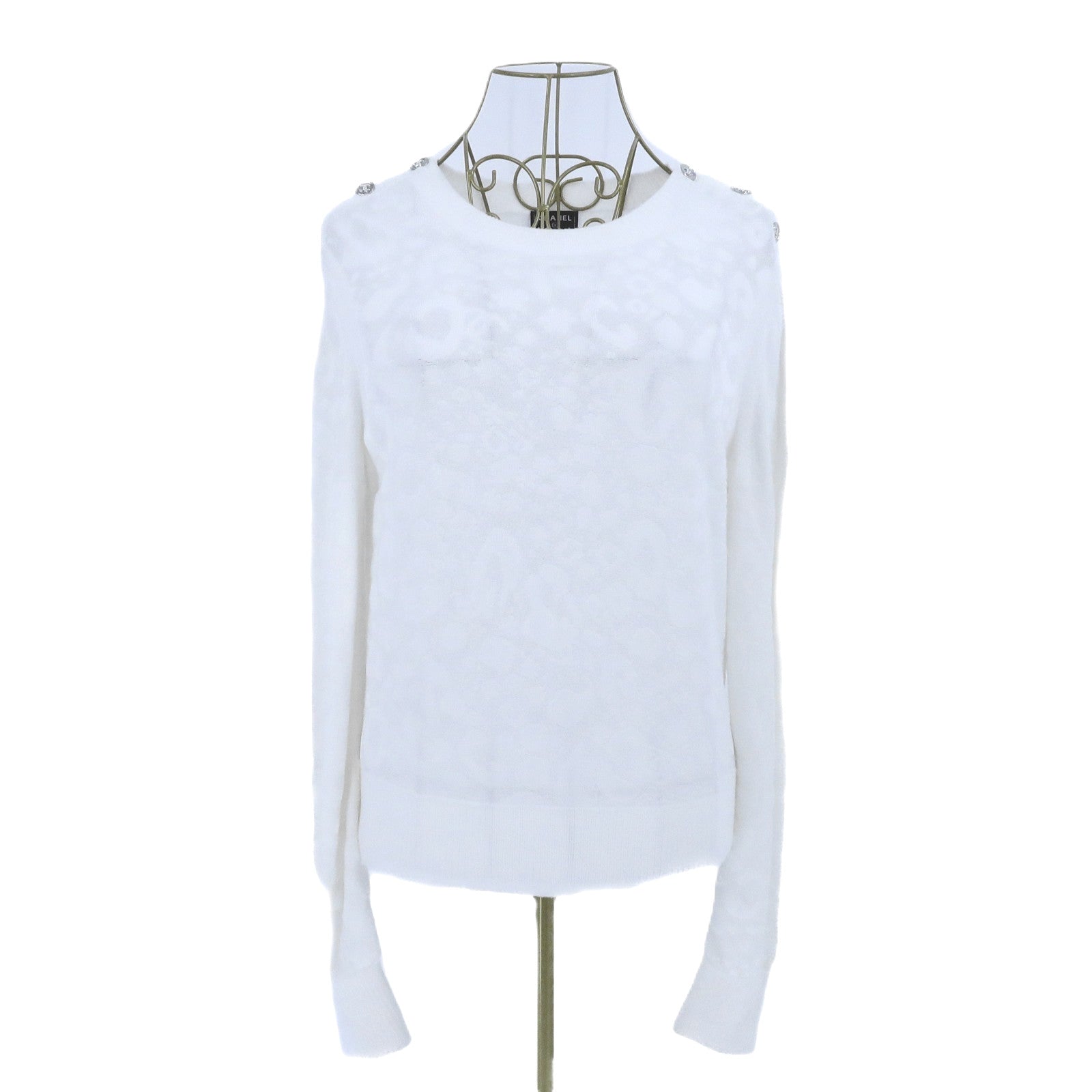 CHANEL Viscose/Polyamide Coco Buttoned Knitted Sweater針織