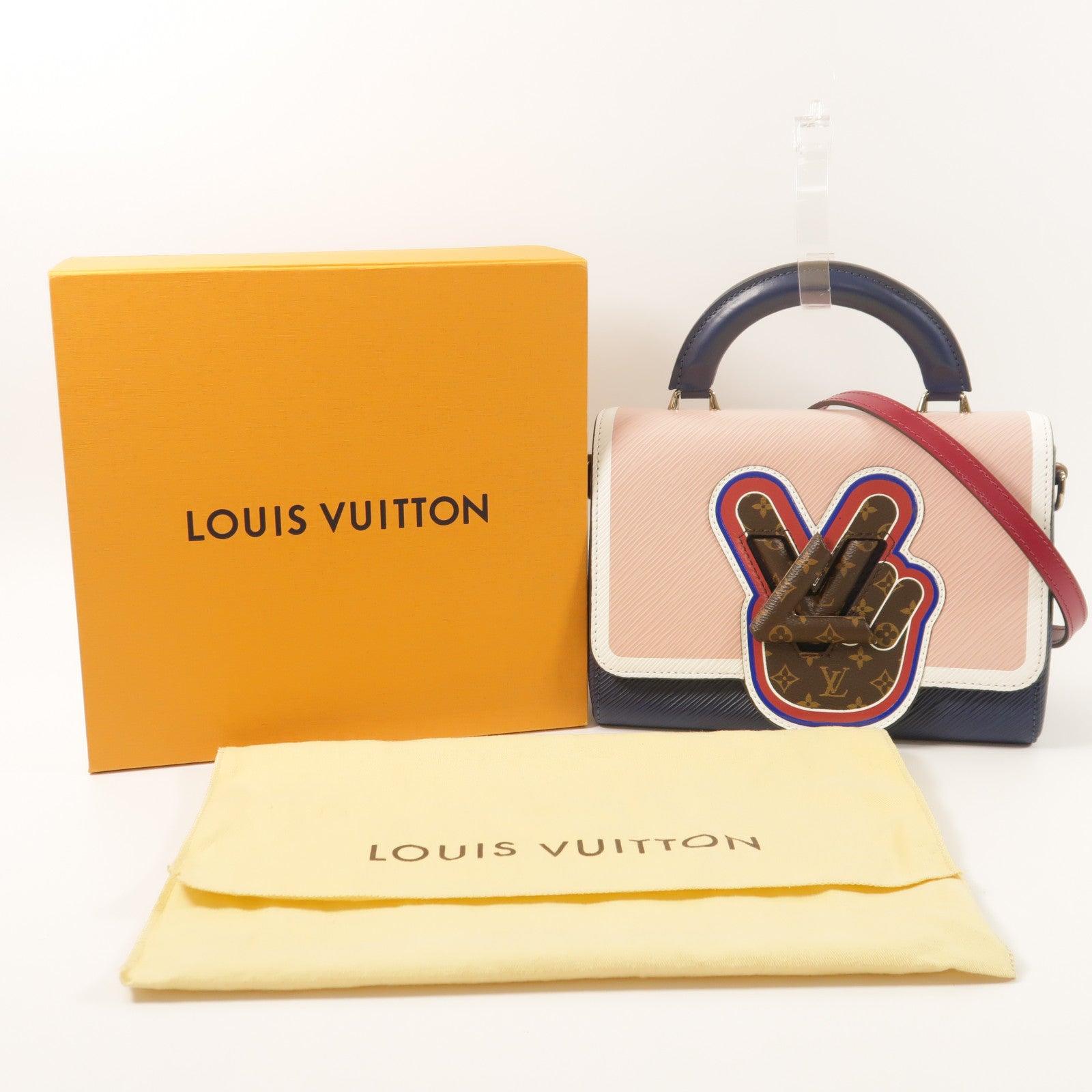 LOUIS VUITTON Epi Twist MM銀扣手挽肩背兩用袋