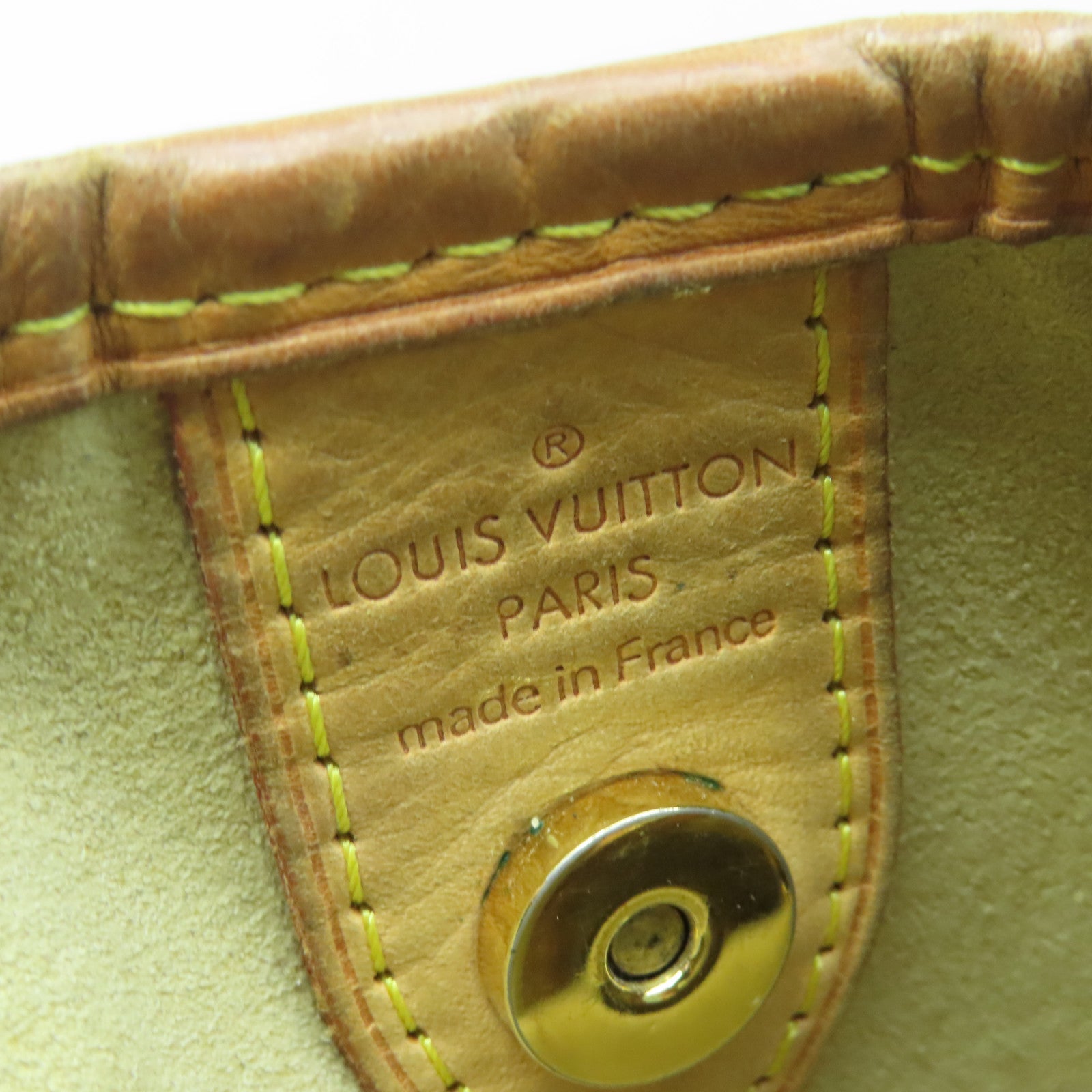 LOUIS VUITTON Monogram Galliera PM Gold Buckle Shoulder Bag Brown