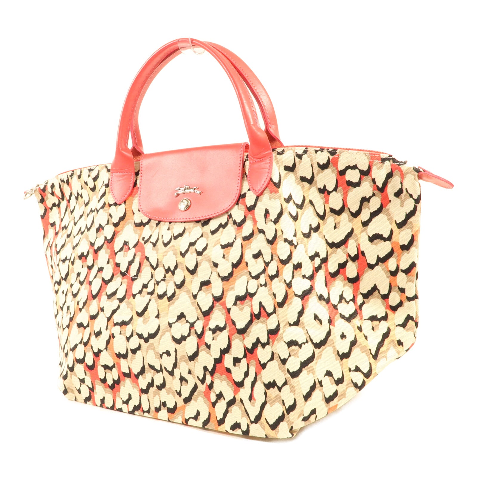 Longchamp 帆布Tote Bag銀扣手挽袋