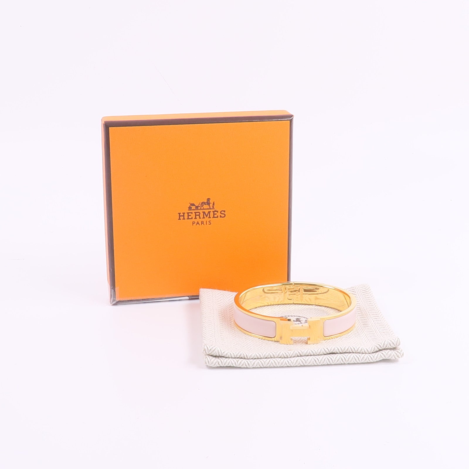 HERMES 金屬/琺瑯Clic H Bracelet手鐲