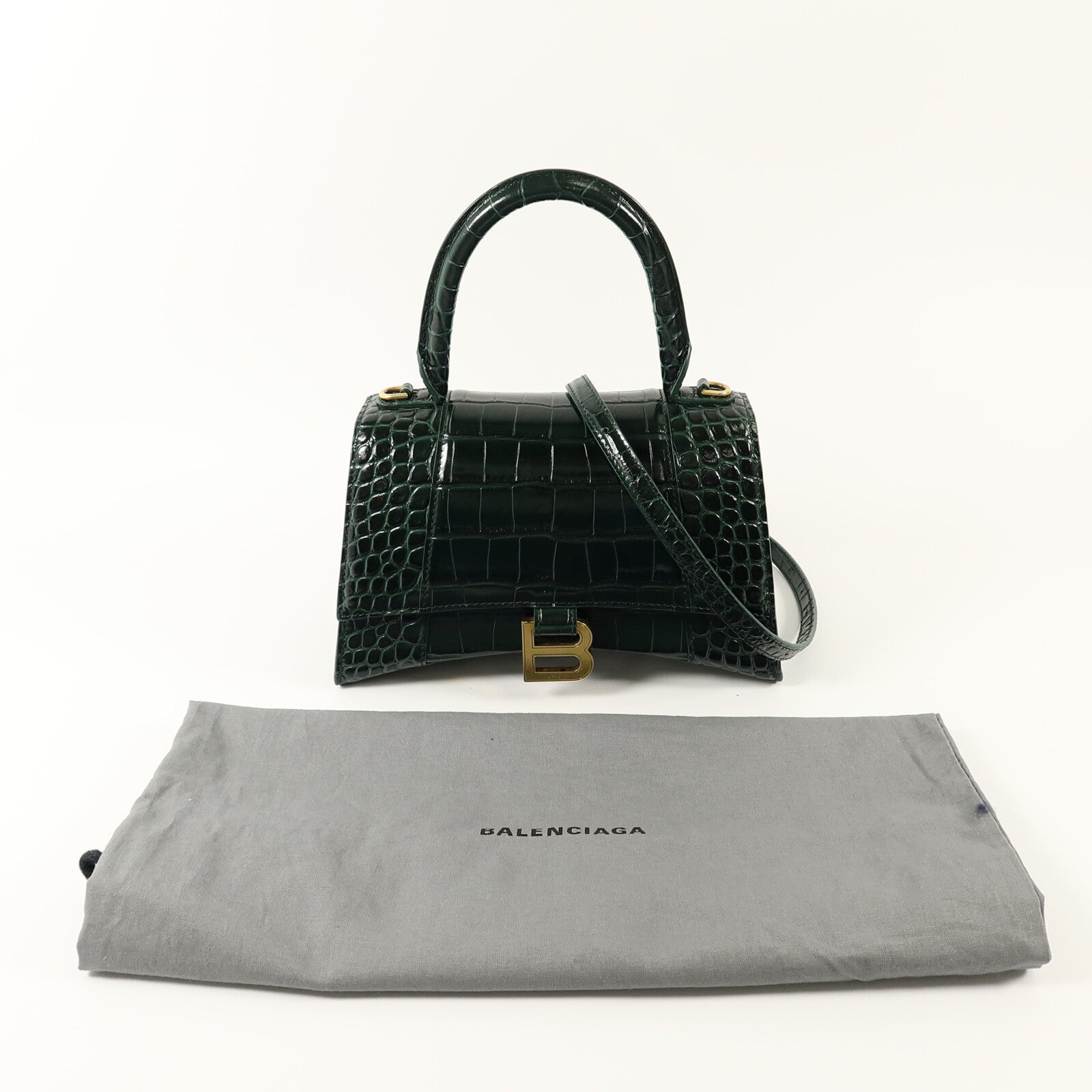 BALENCIAGA 牛皮皮革Hourglass Small手挽肩背兩用袋