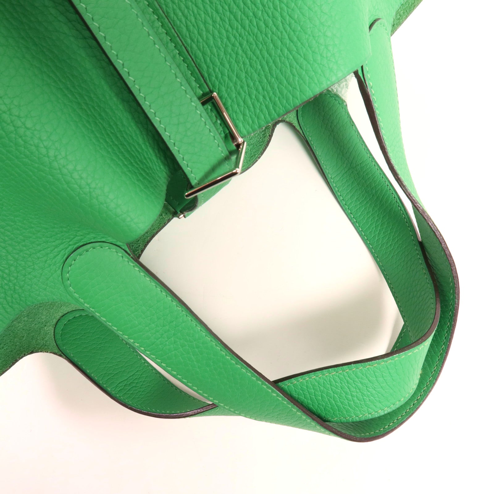 HERMES Clemence皮革Picotin GM銀扣手挽袋