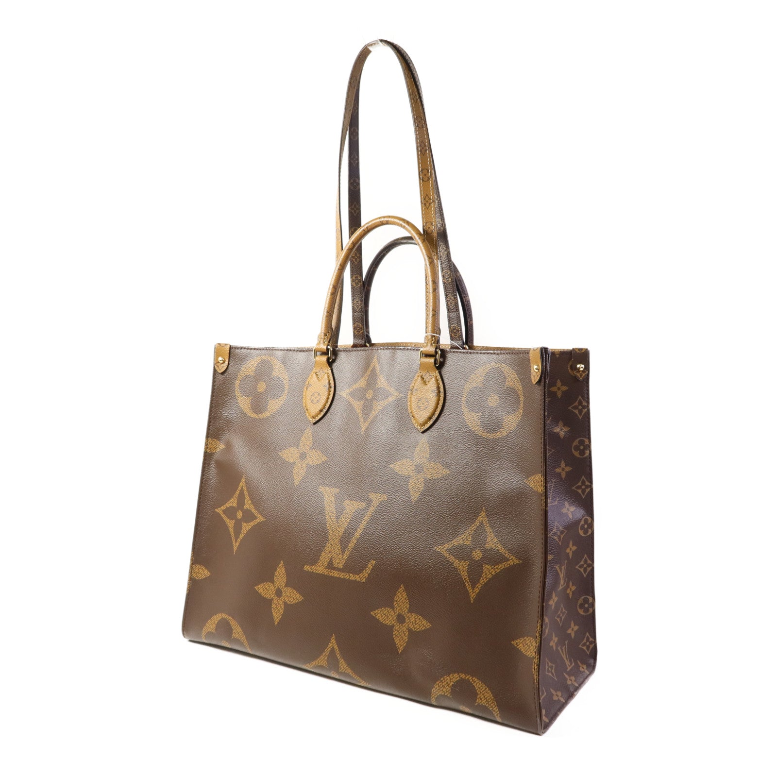 LOUIS VUITTON 【激減優惠】Monogram Giant On The Go GM金扣手挽肩背兩用袋