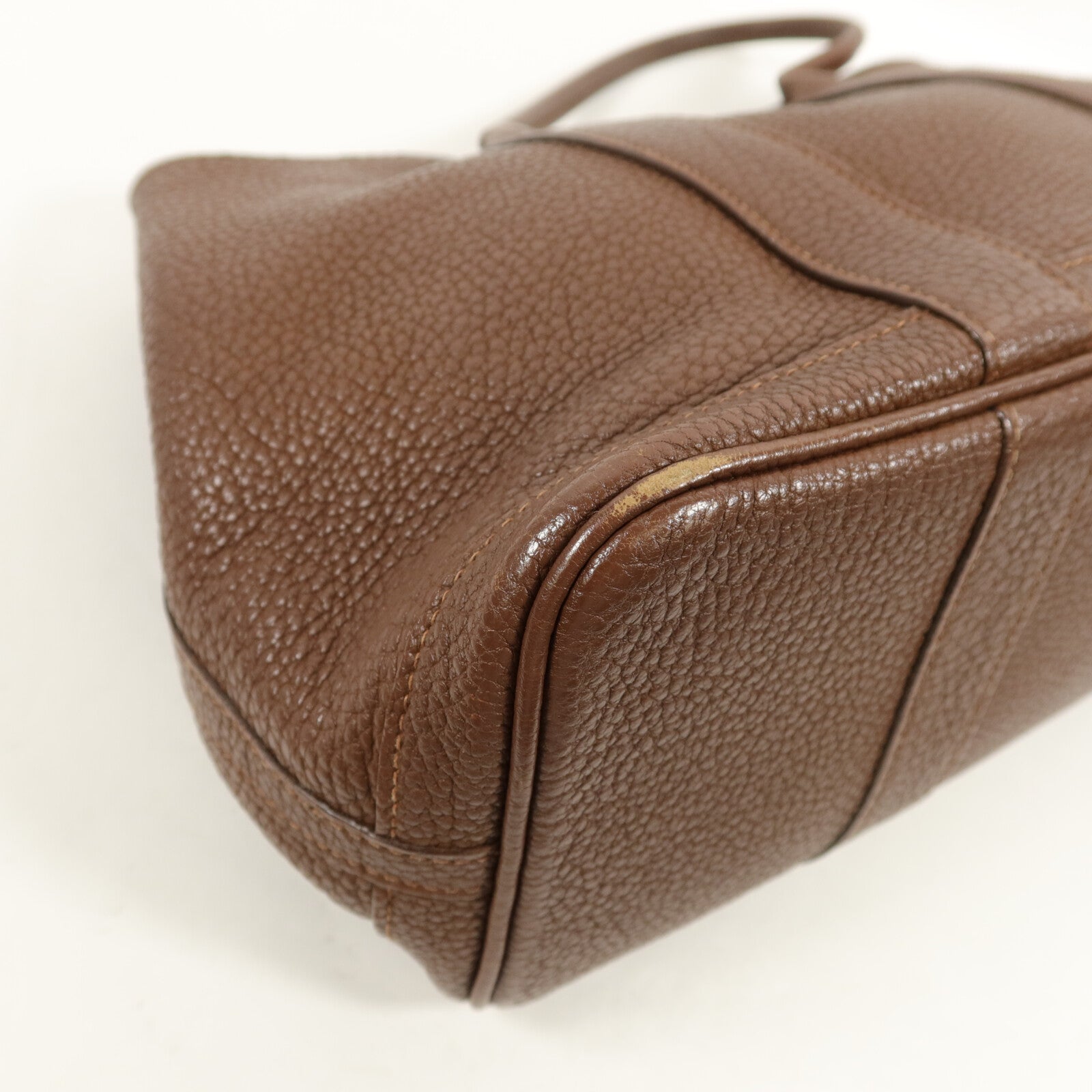 HERMES Negonda皮革Garden Party TPM手挽袋Marron Fonce