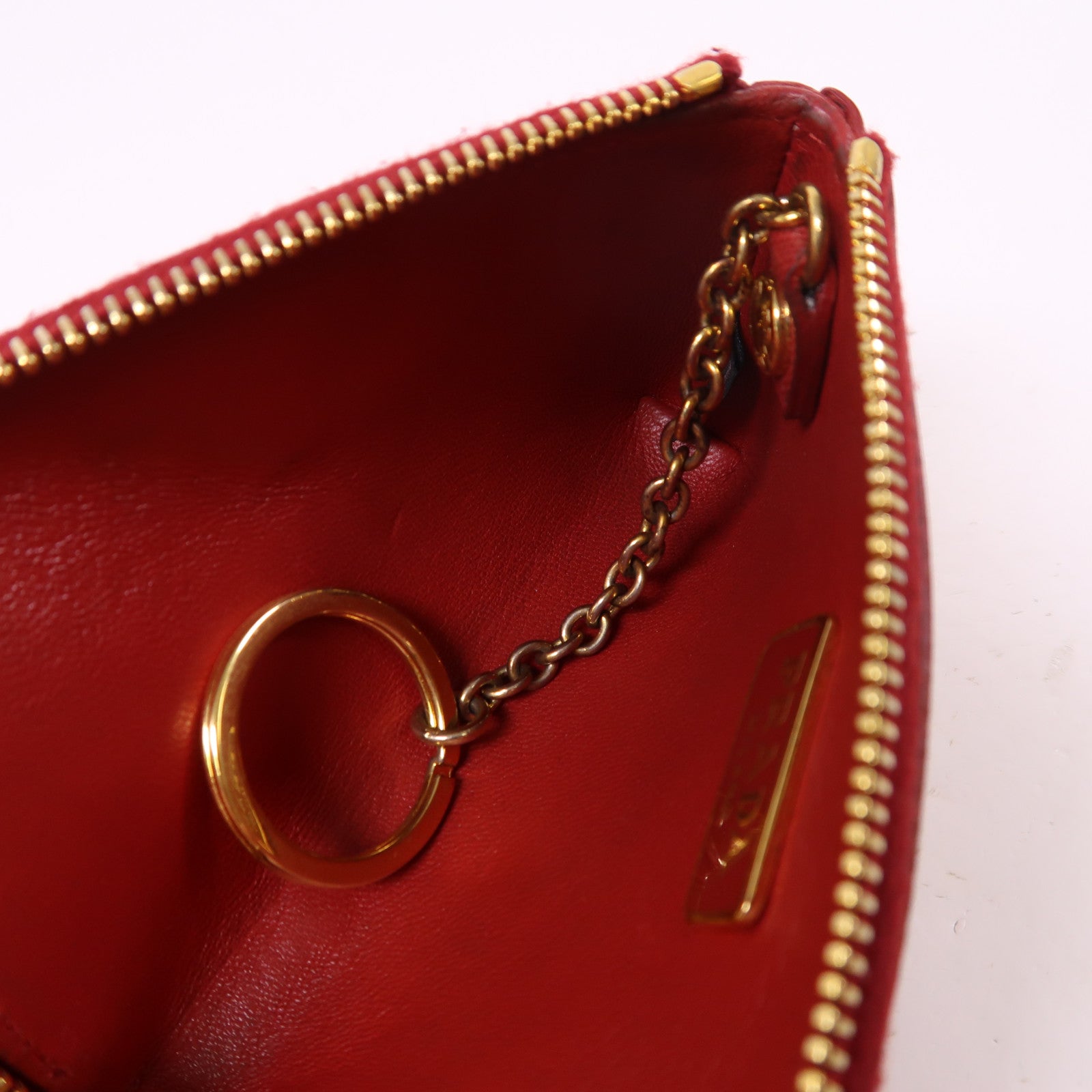 PRADA 皮革Coin Case金扣零錢包