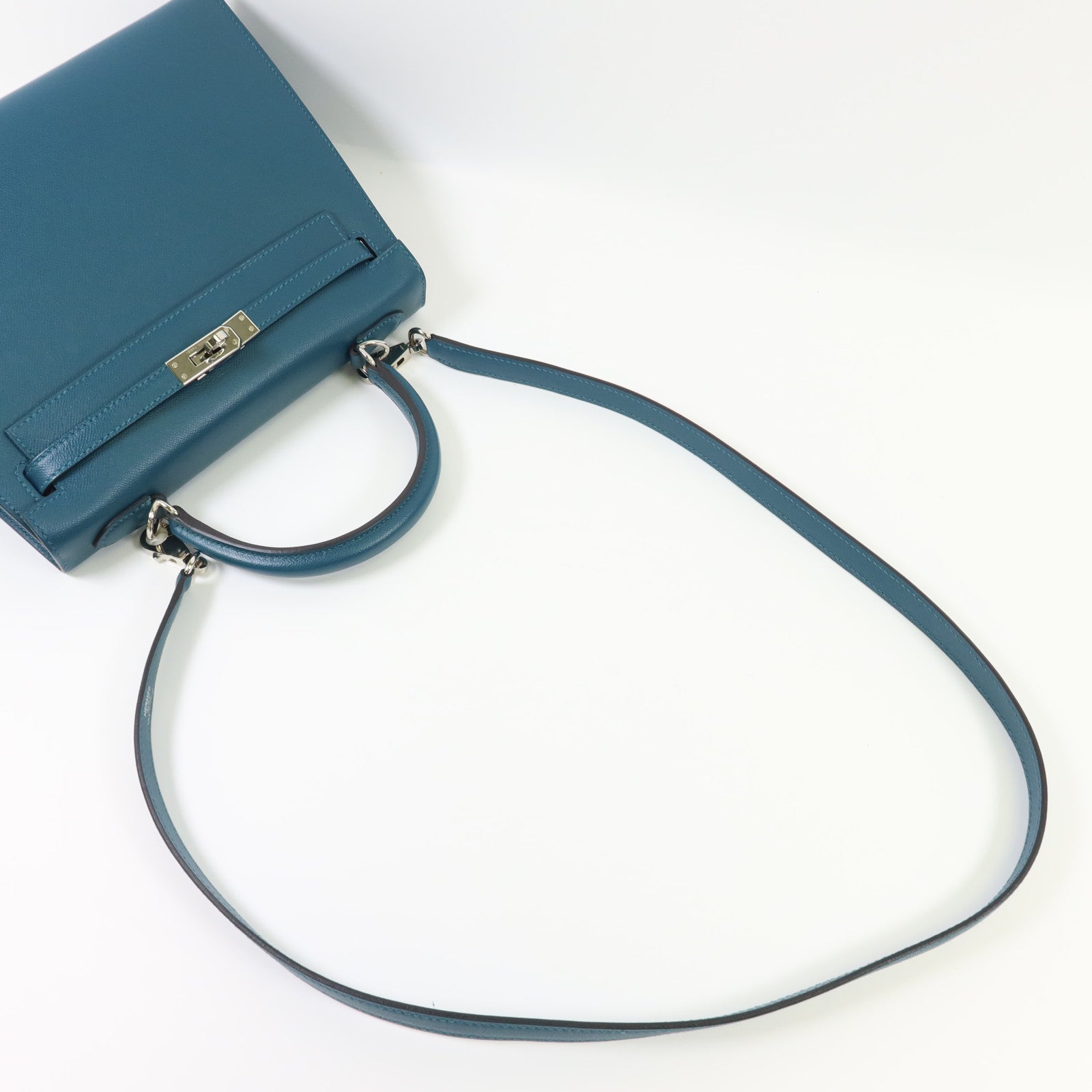 HERMES Madame皮革Kelly 25銀扣手挽肩背兩用袋