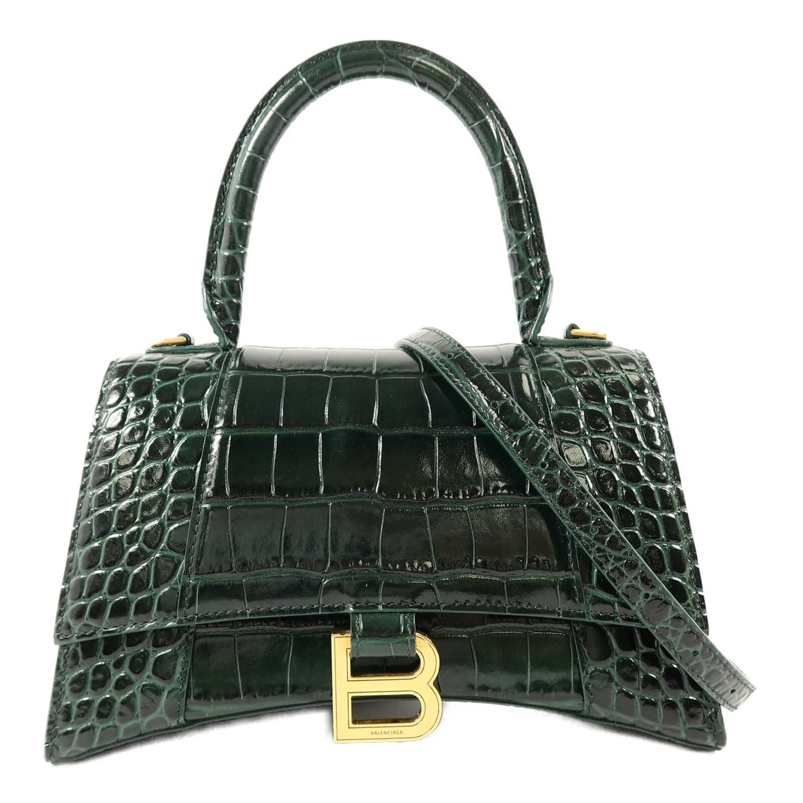BALENCIAGA 牛皮皮革Hourglass Small手挽肩背兩用袋