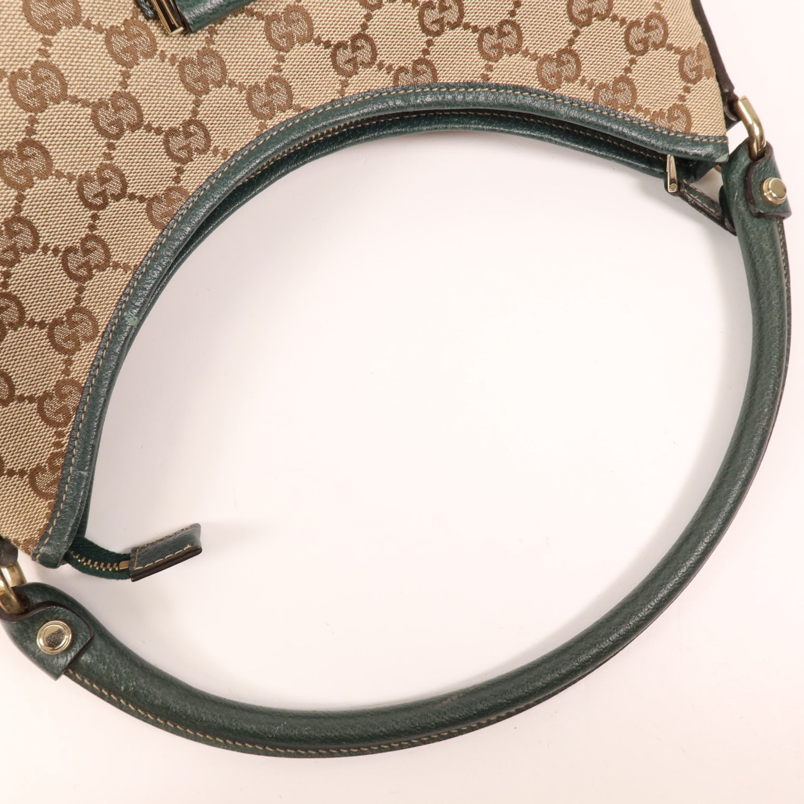 GUCCI 帆布Abbey Shoulder Bag金扣肩背袋