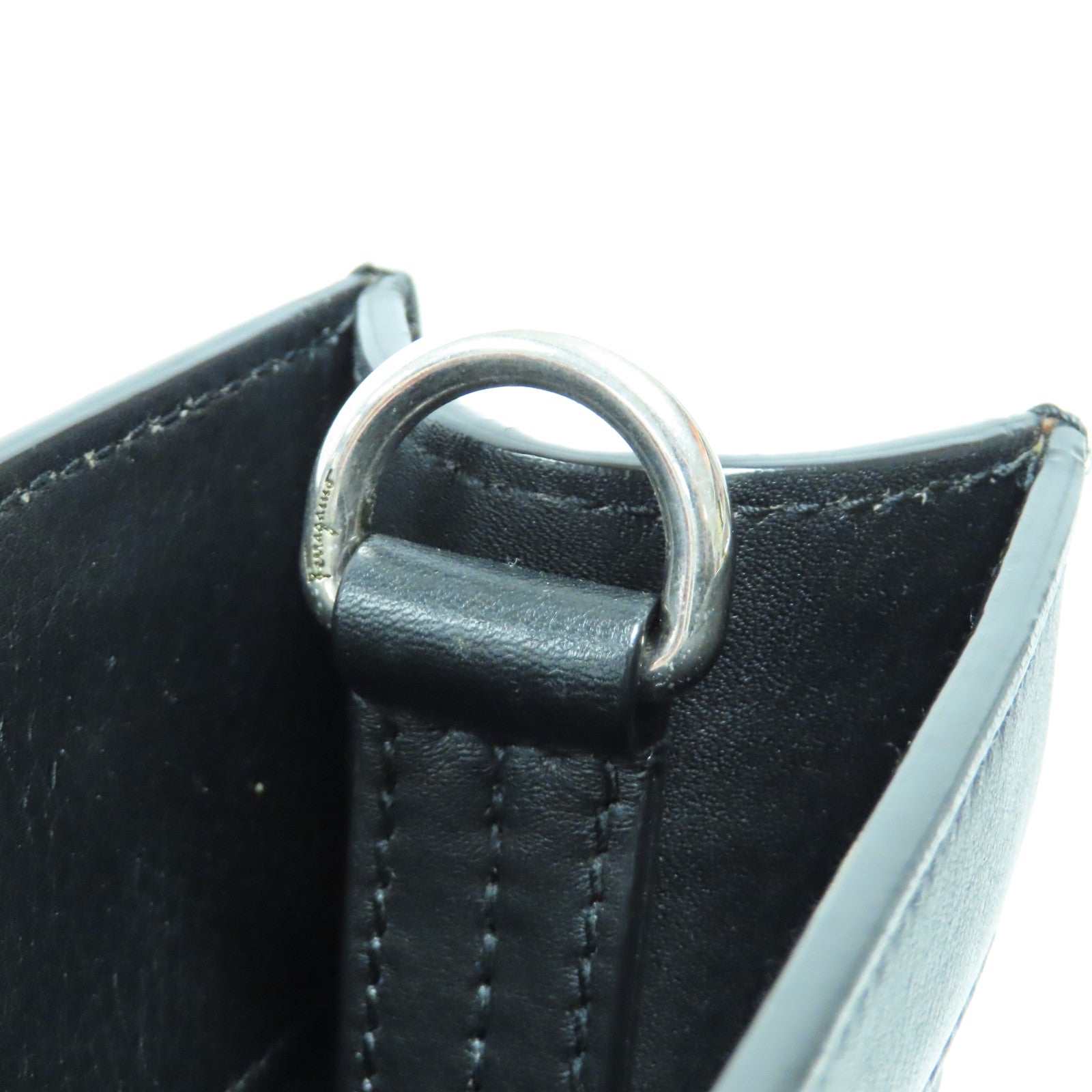 Salvatore Ferragamo 牛皮皮革Tote Bag銀扣手挽肩背兩用袋黑色