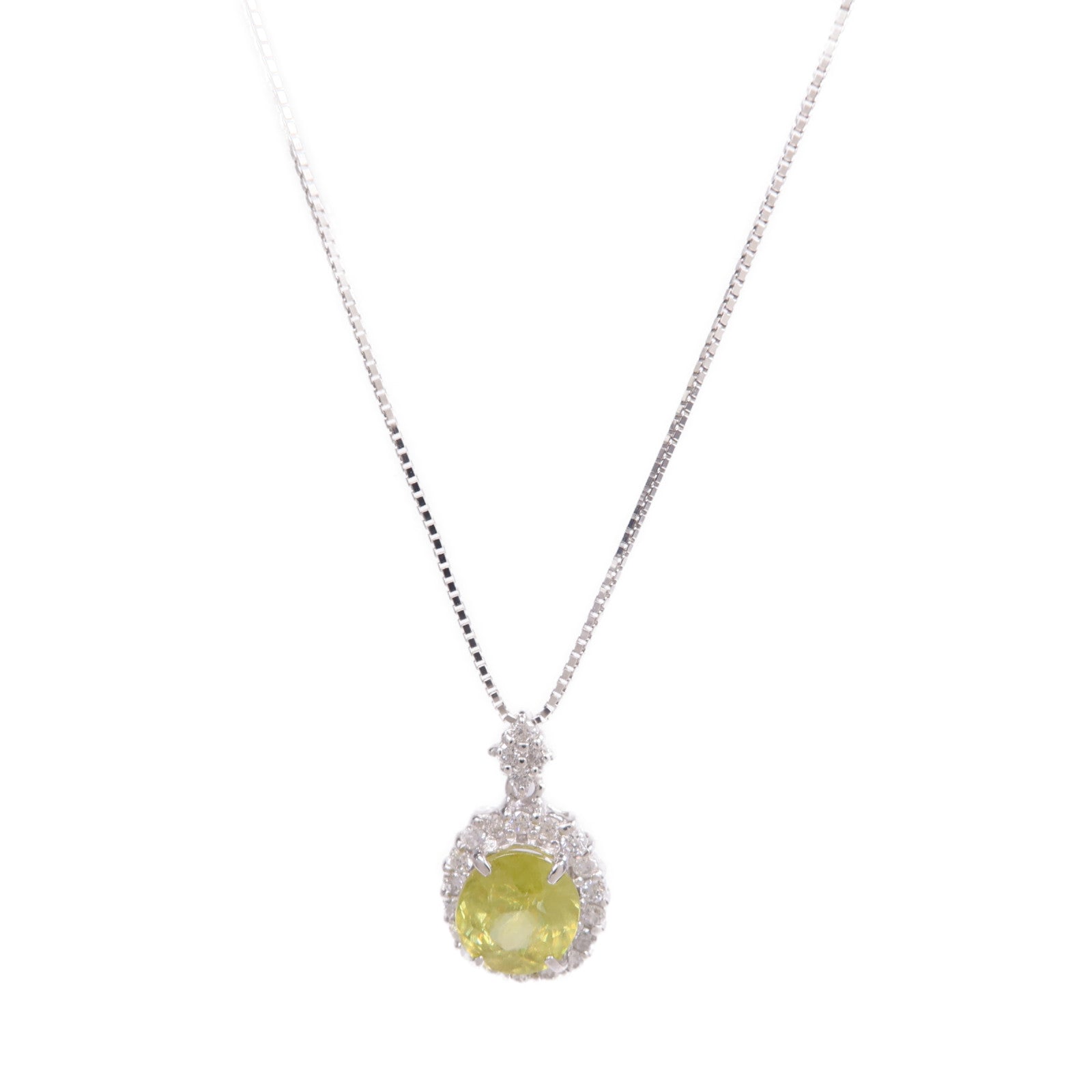 JEWELRY 18K白金Sphene Diamond Necklace榍/鑽石項鍊