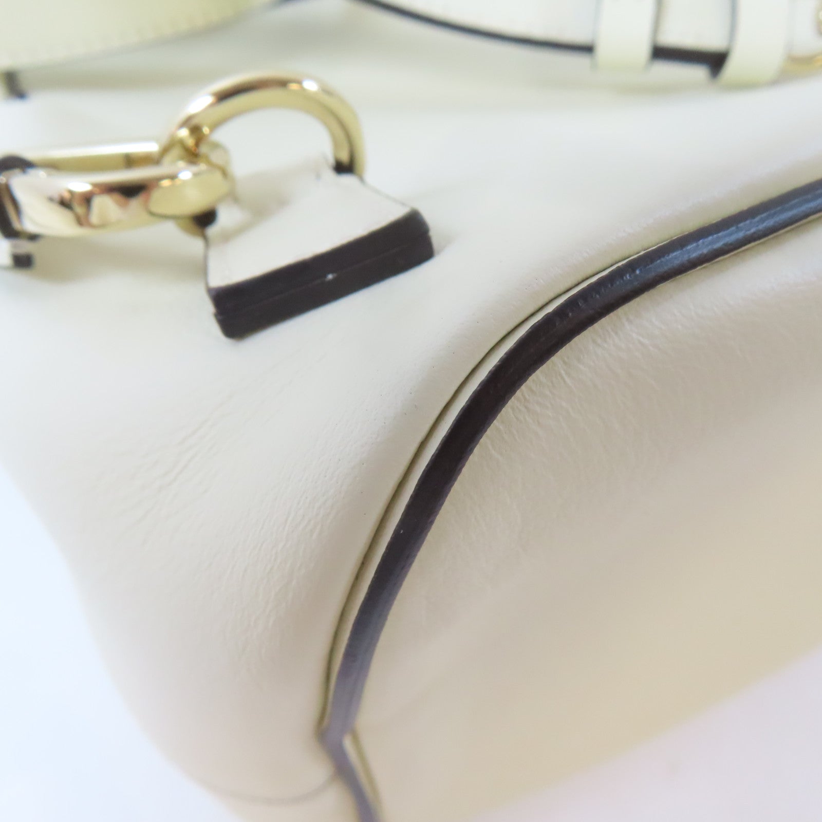 Chloe 牛皮皮革Faye Backpack金扣肩背背包兩用袋米色