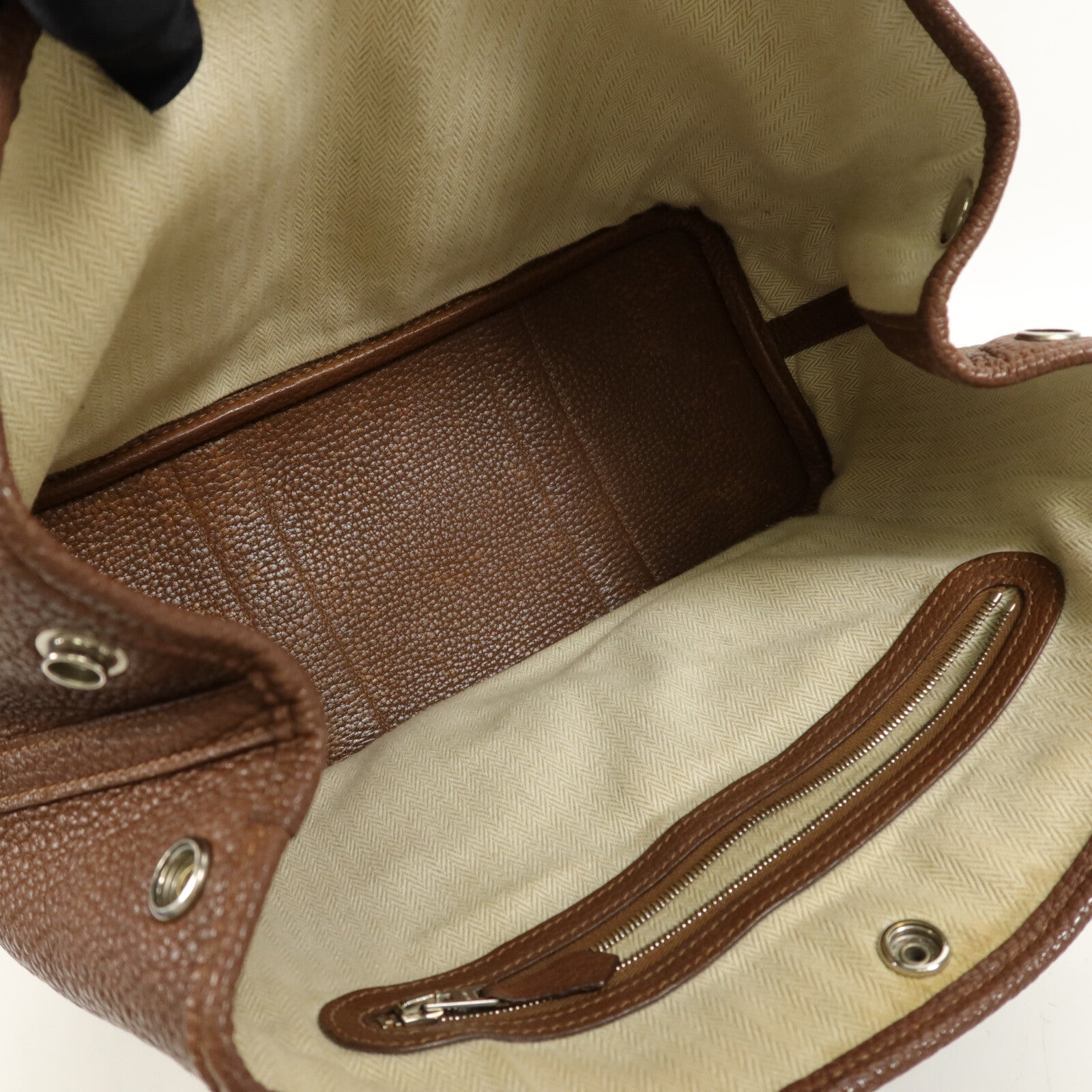 HERMES Negonda皮革Garden Party TPM手挽袋Marron Fonce