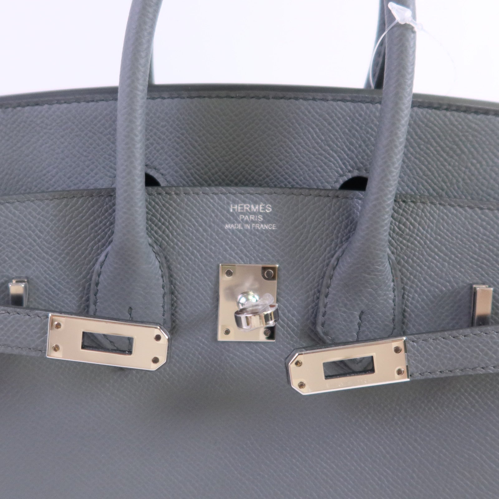 HERMES Epsom皮革Birkin Sellier 25銀扣手挽袋