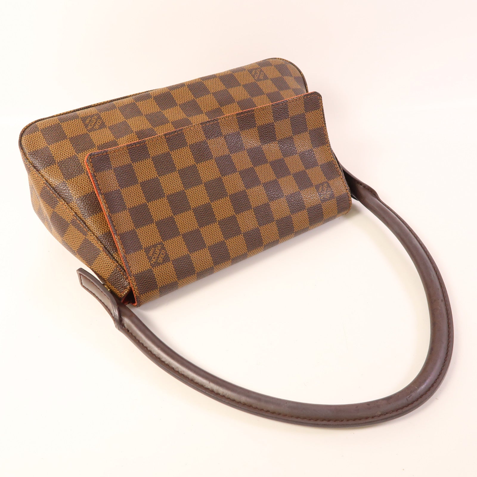LOUIS VUITTON Damier Mini Looping金扣肩背袋