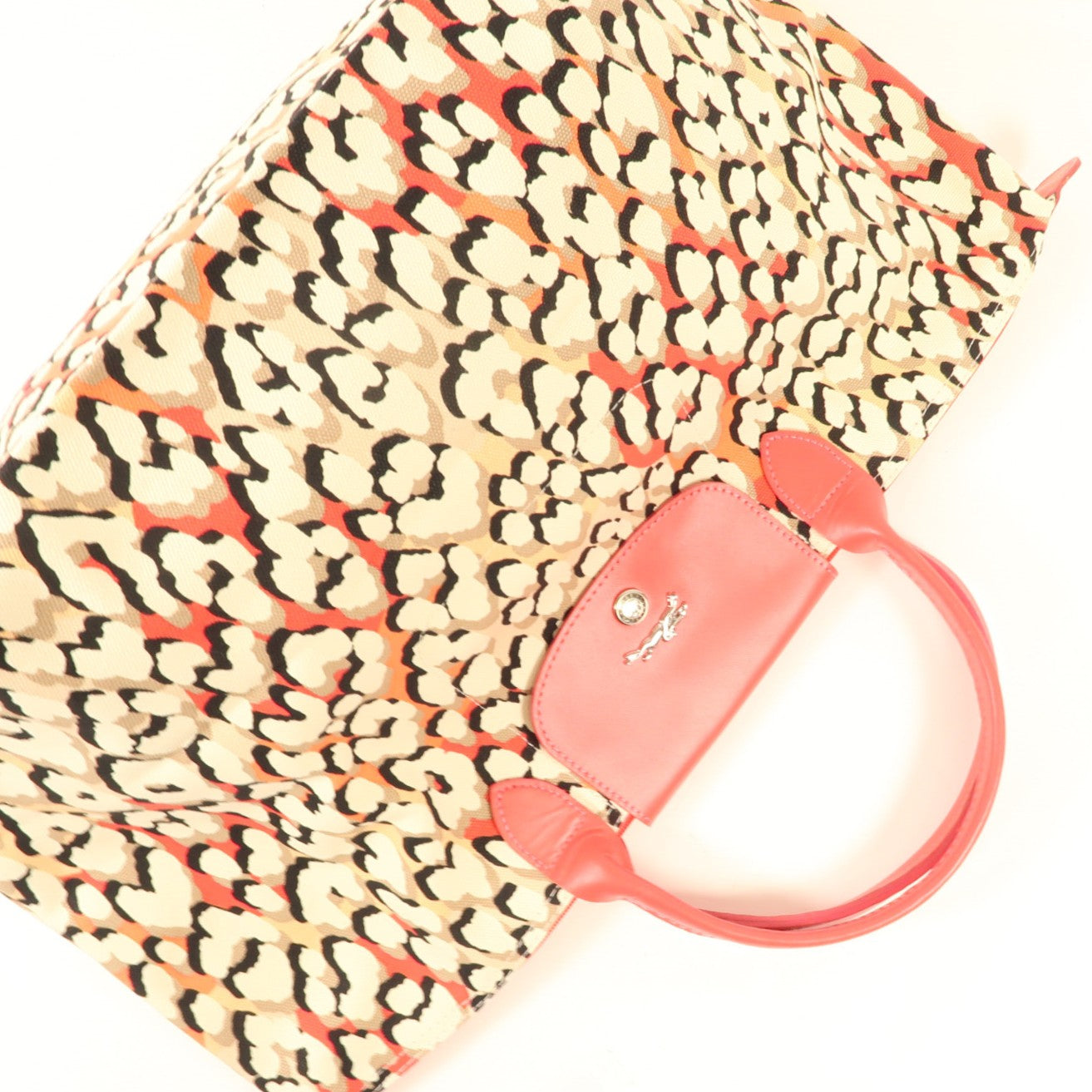 Longchamp 帆布Tote Bag銀扣手挽袋