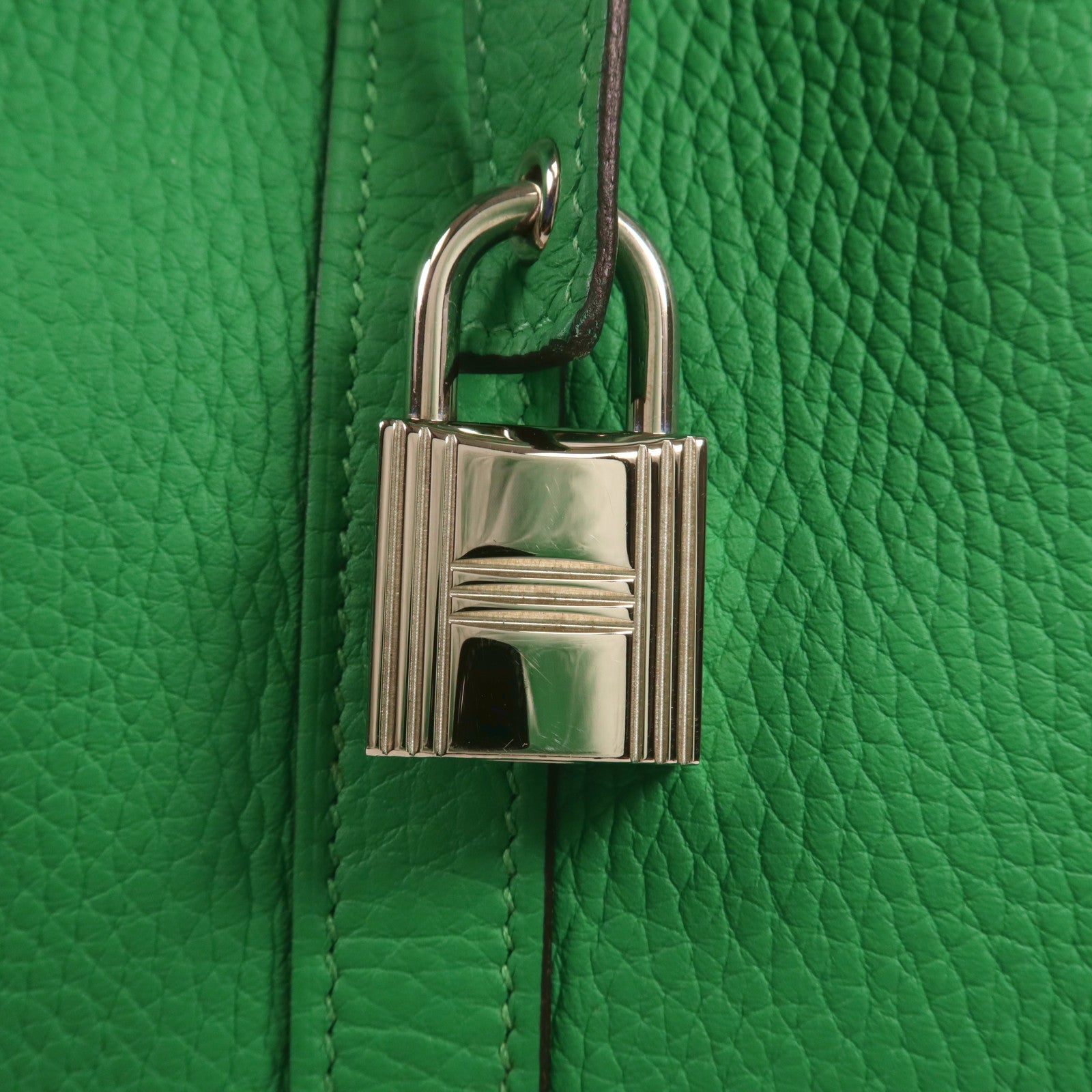 HERMES Clemence皮革Picotin GM銀扣手挽袋