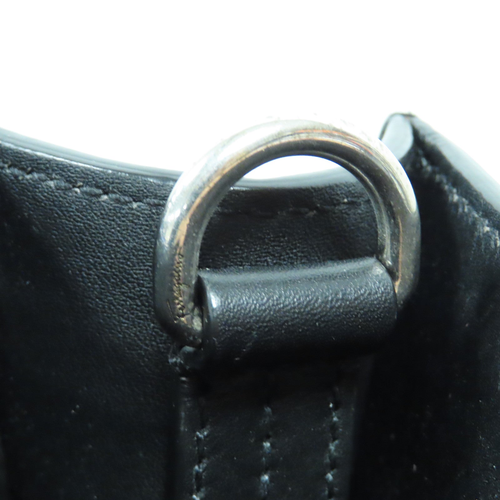 Salvatore Ferragamo 牛皮皮革Tote Bag銀扣手挽肩背兩用袋黑色