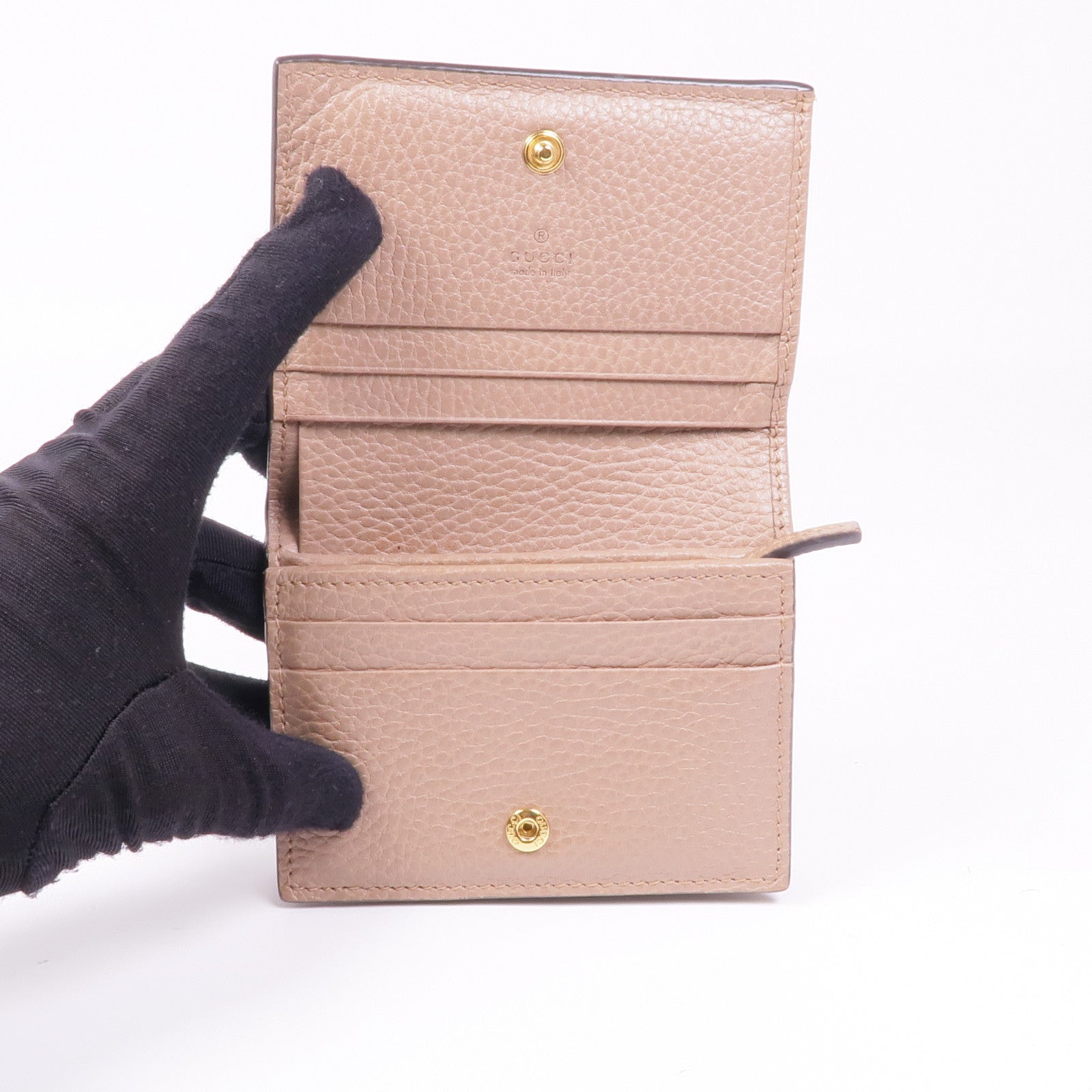 GUCCI 塗層帆布Wallet金扣錢包