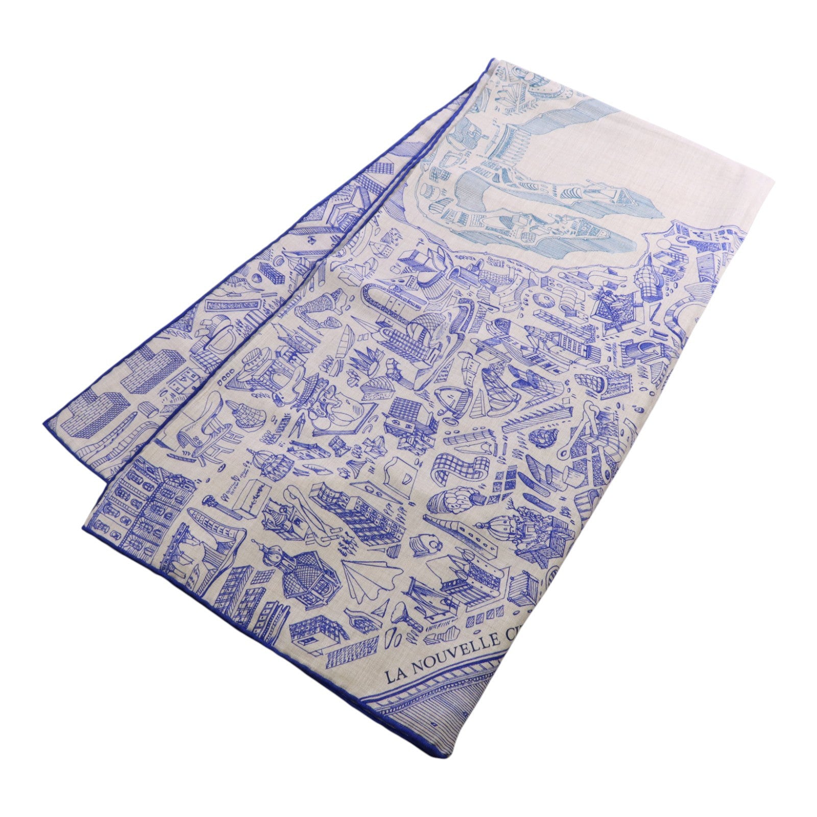 HERMES 羊絨/絲質Mors A Jouets Bandana Shawl 140x140絲巾