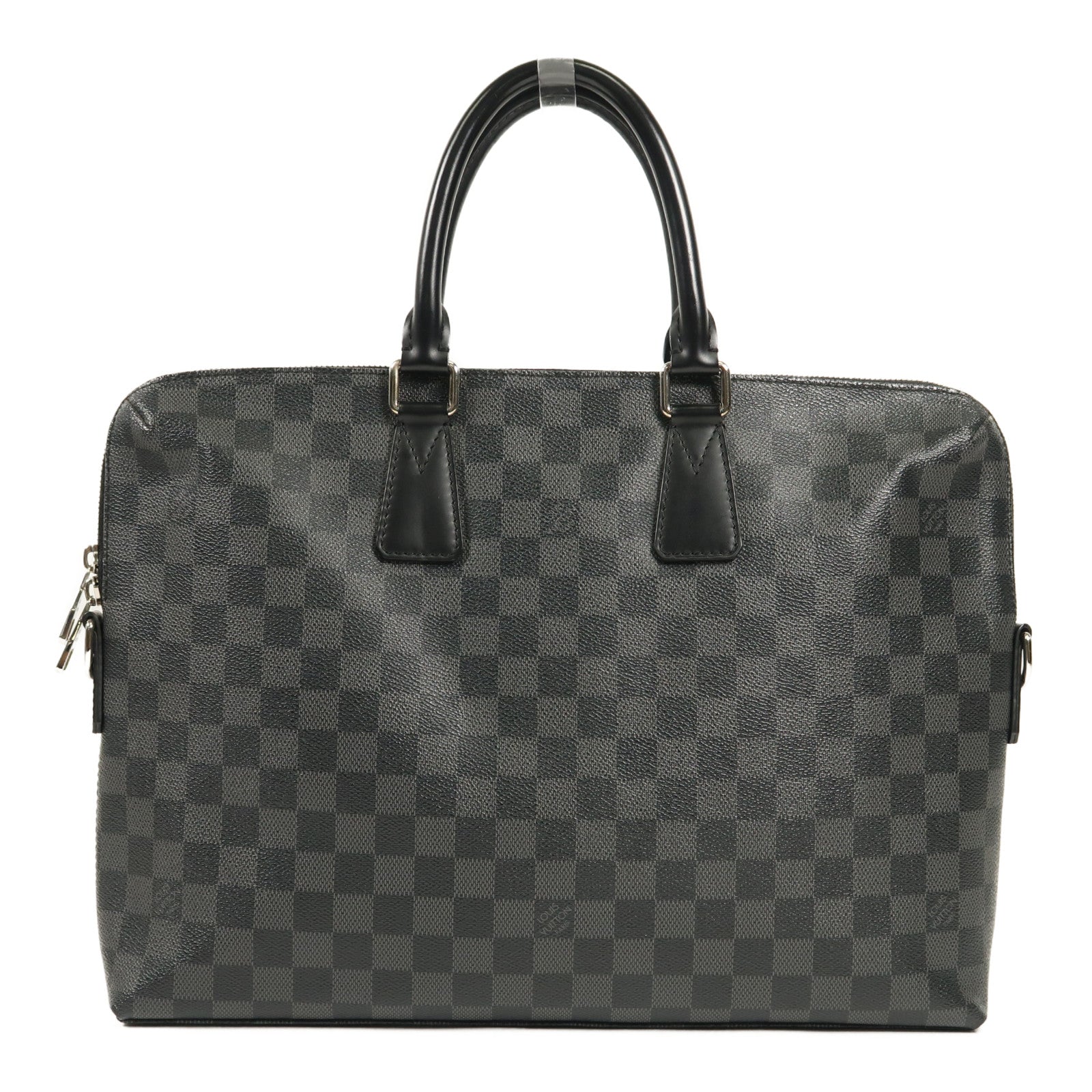 LOUIS VUITTON Damier Graphite Porte Document Jour Business Bag銀扣手挽袋