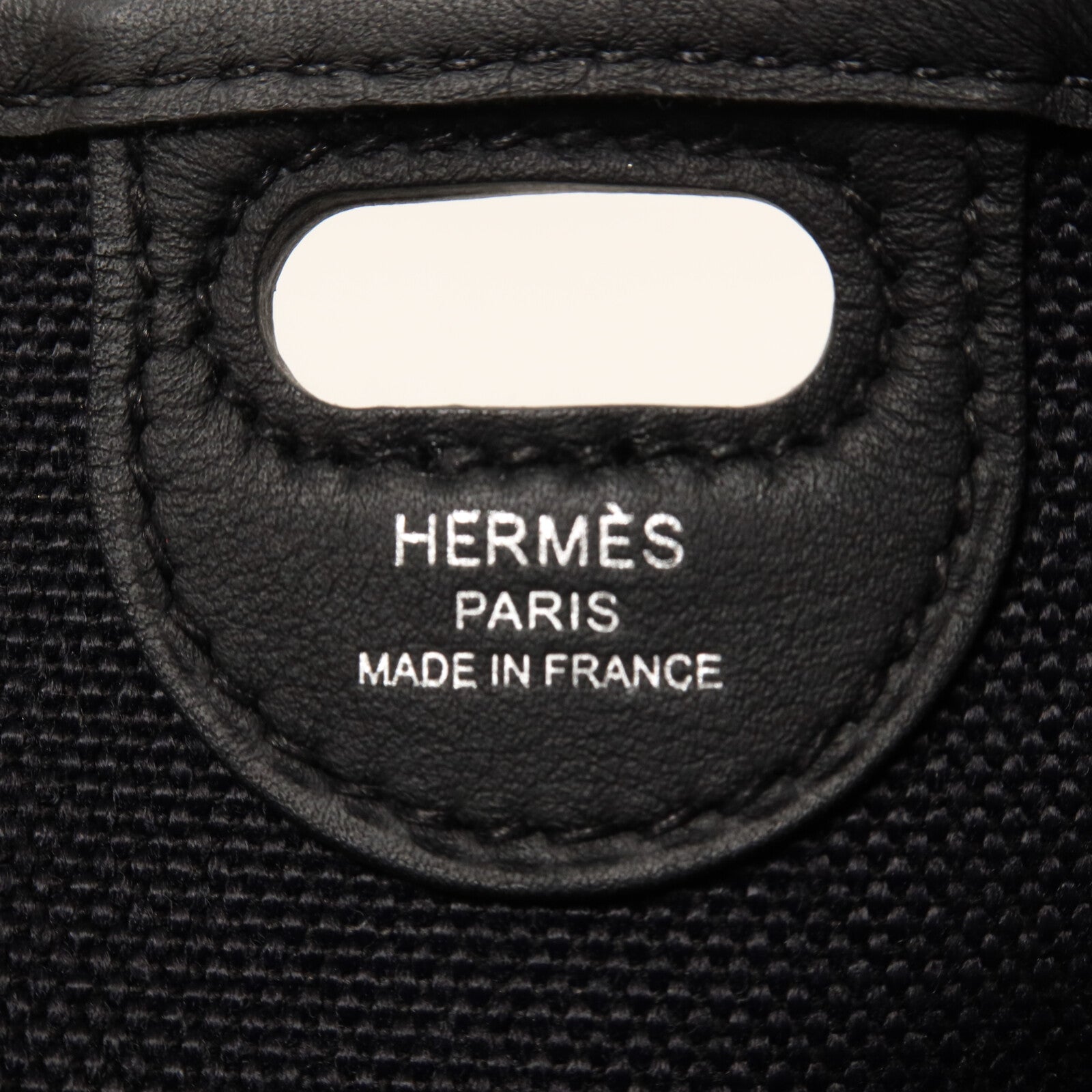 HERMES Hunter皮革/帆布Tablier Sellier手挽袋Noir