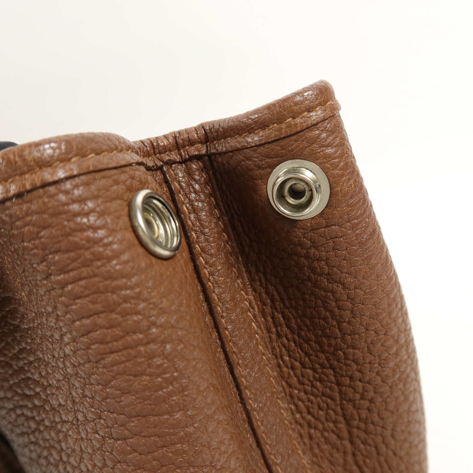 HERMES Negonda皮革Garden Party TPM手挽袋Marron Fonce