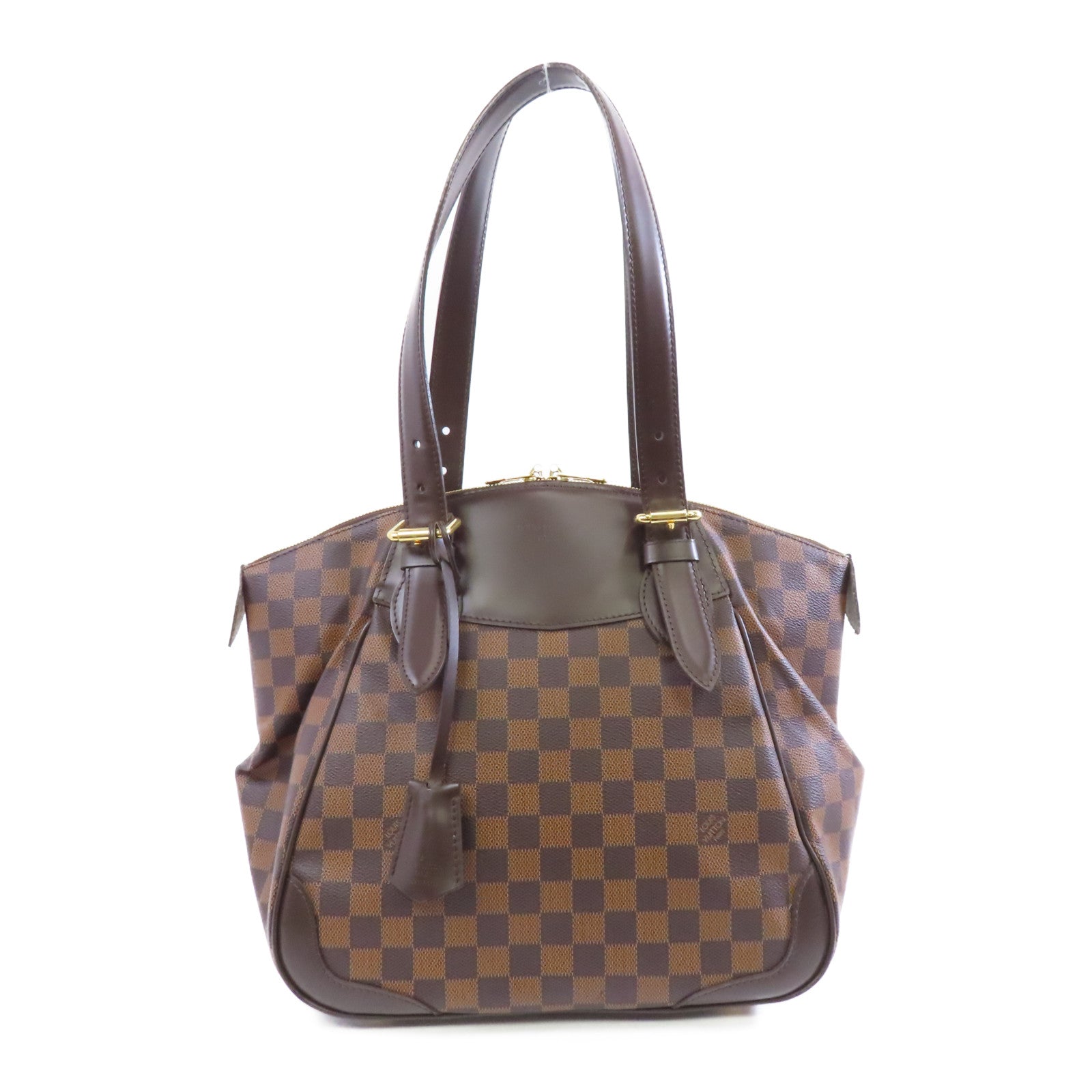 LOUIS VUITTON 【激減優惠】Damier Verona MM金扣肩背袋啡色