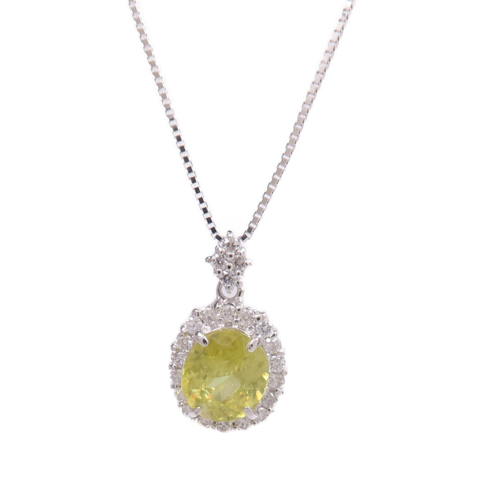 JEWELRY 18K白金Sphene Diamond Necklace榍/鑽石項鍊