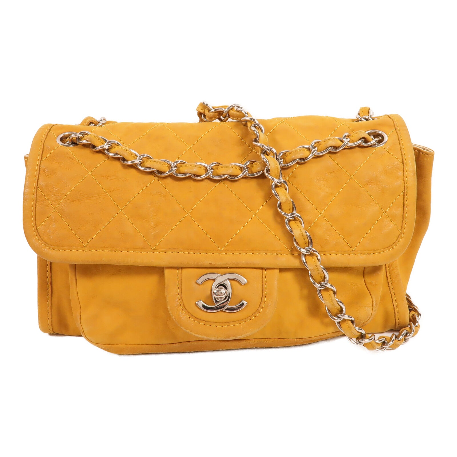 CHANEL 牛皮皮革Chain Shoulder鏈帶肩背袋