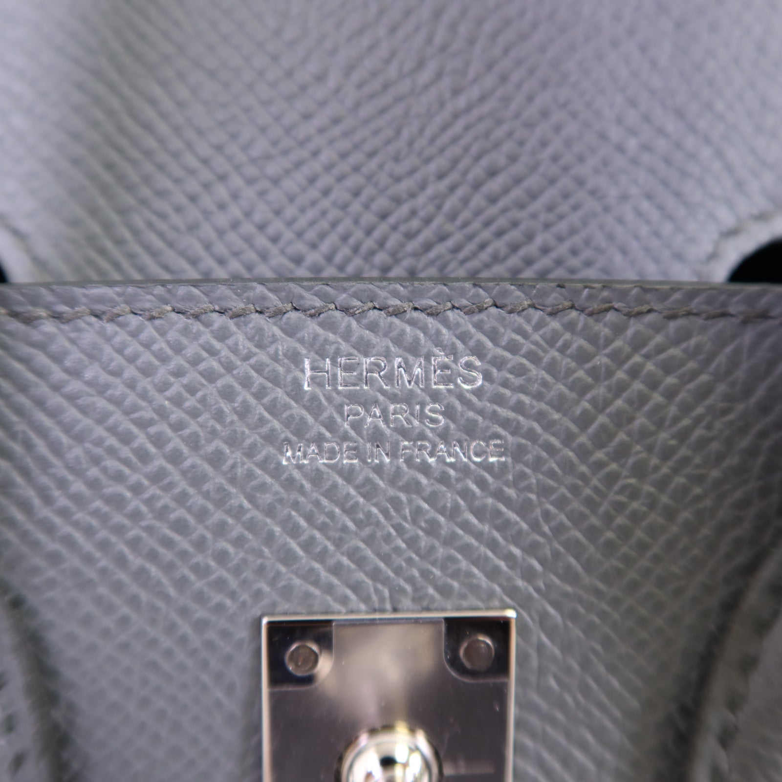 HERMES Epsom皮革Birkin Sellier 25銀扣手挽袋