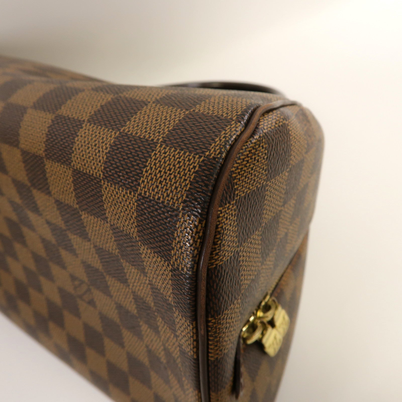 LOUIS VUITTON 【激減優惠】Damier Ebene Rivera MM金扣手挽袋啡色