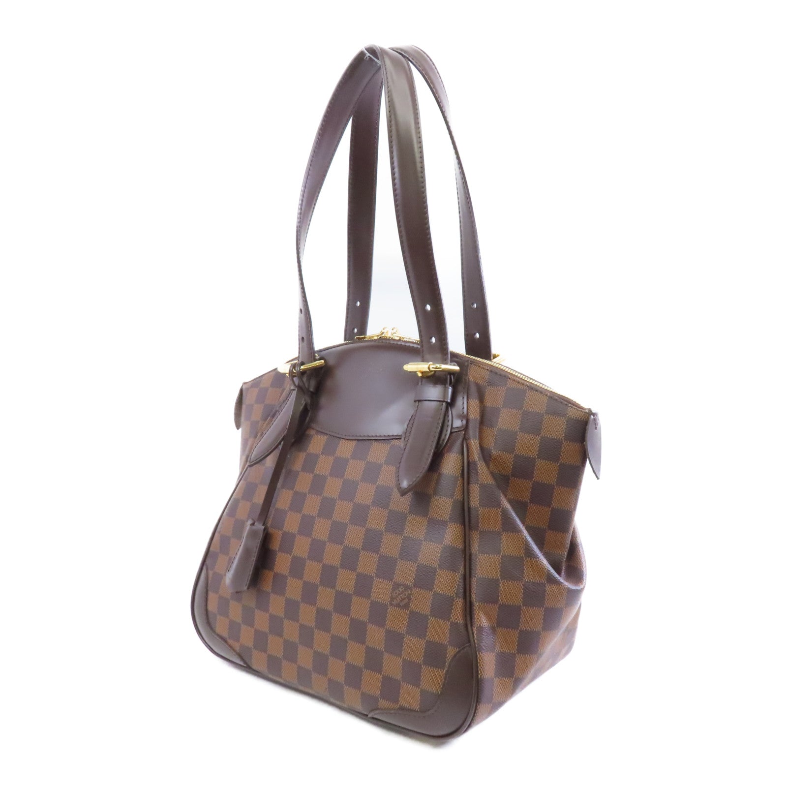 LOUIS VUITTON 【激減優惠】Damier Verona MM金扣肩背袋啡色
