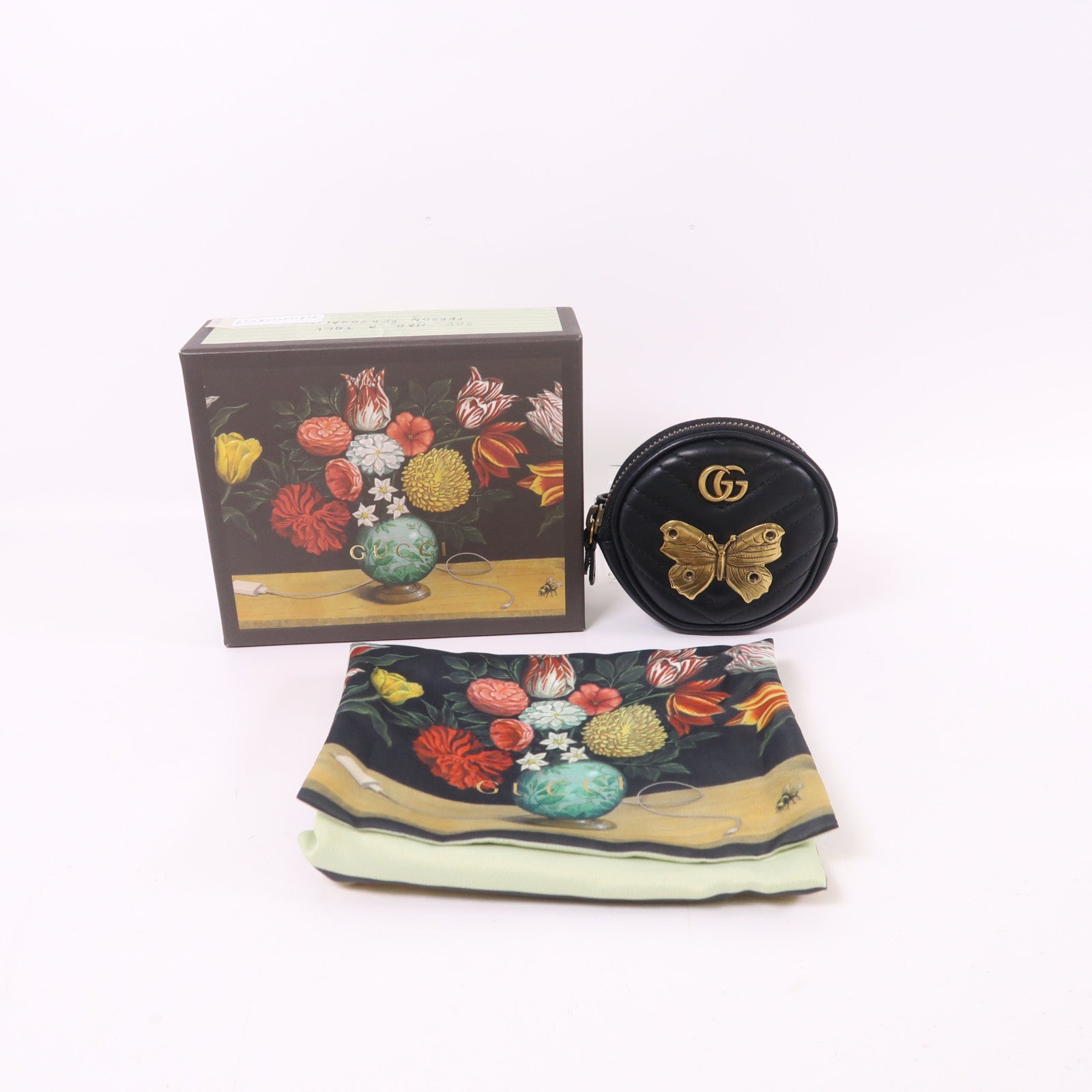 GUCCI 羊皮皮革Coin Case金扣零錢包