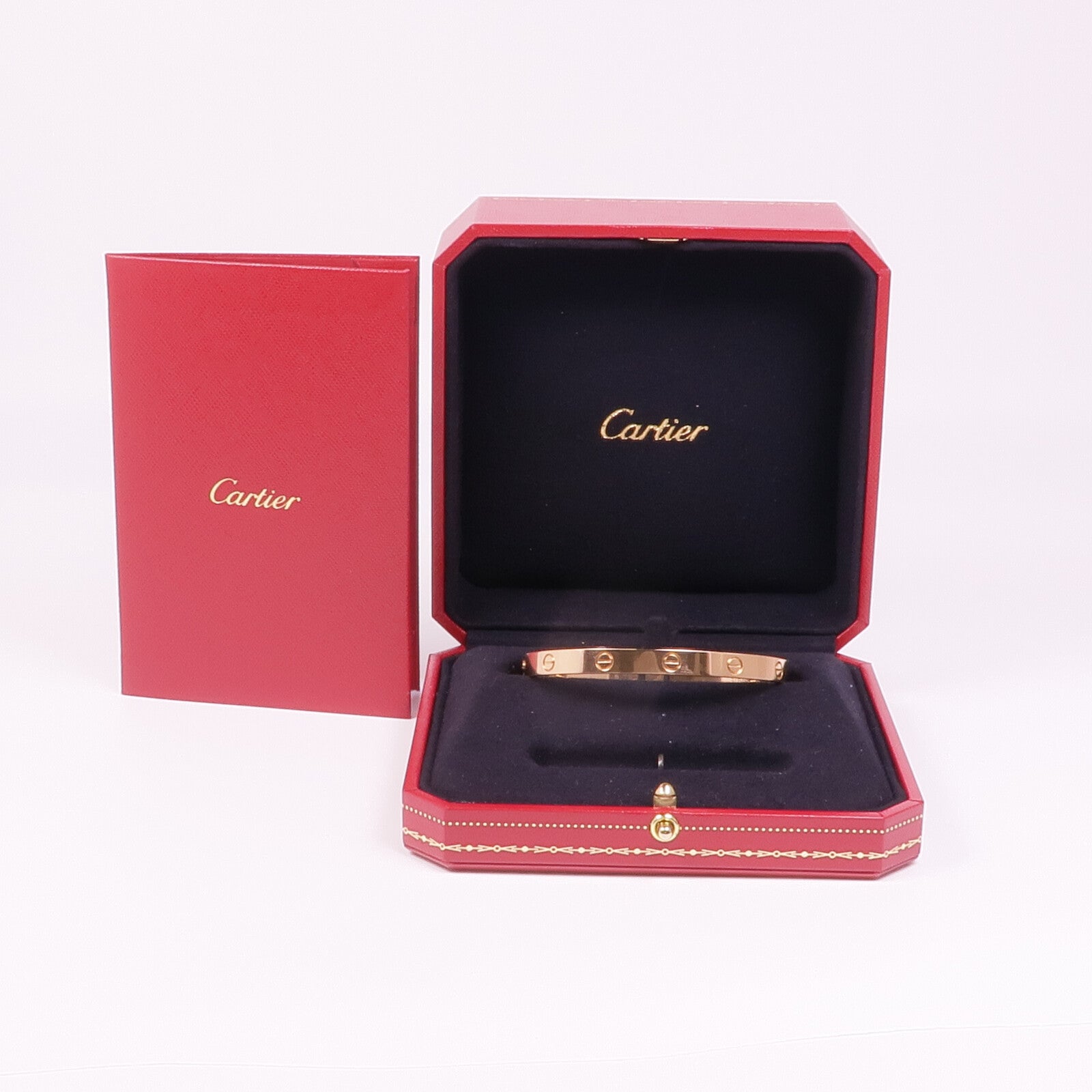 CARTIER 18K玫瑰金Love Bracelet手鐲Cartier#19