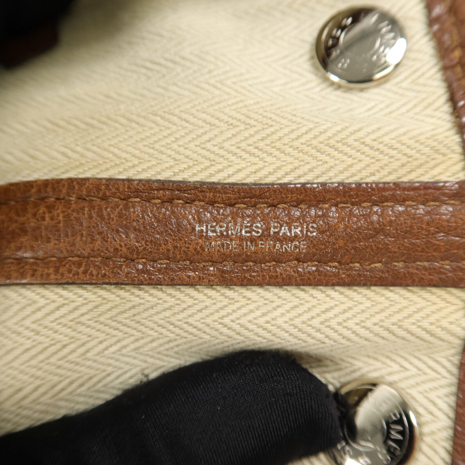 HERMES Negonda皮革Garden Party TPM手挽袋Marron Fonce