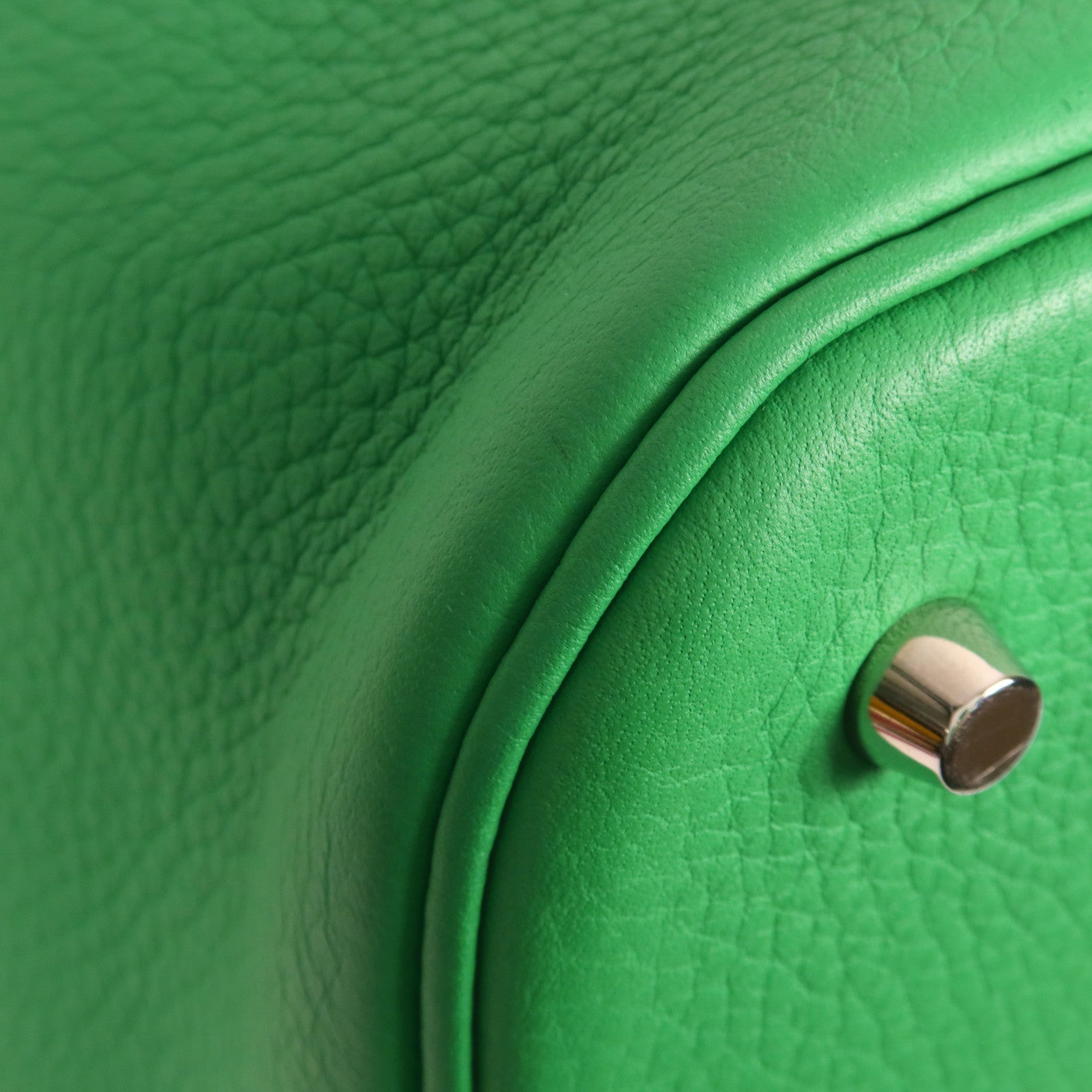 HERMES Clemence皮革Picotin GM銀扣手挽袋