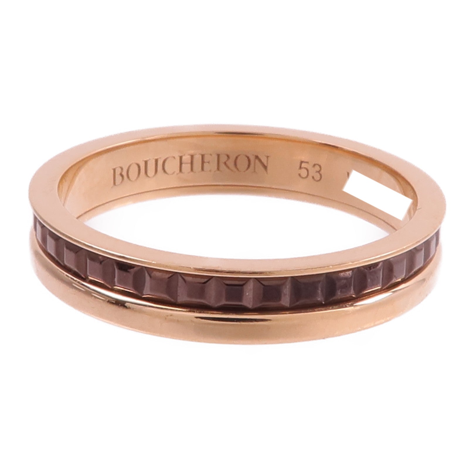 Boucheron 18K玫瑰金Quatre Classique戒指