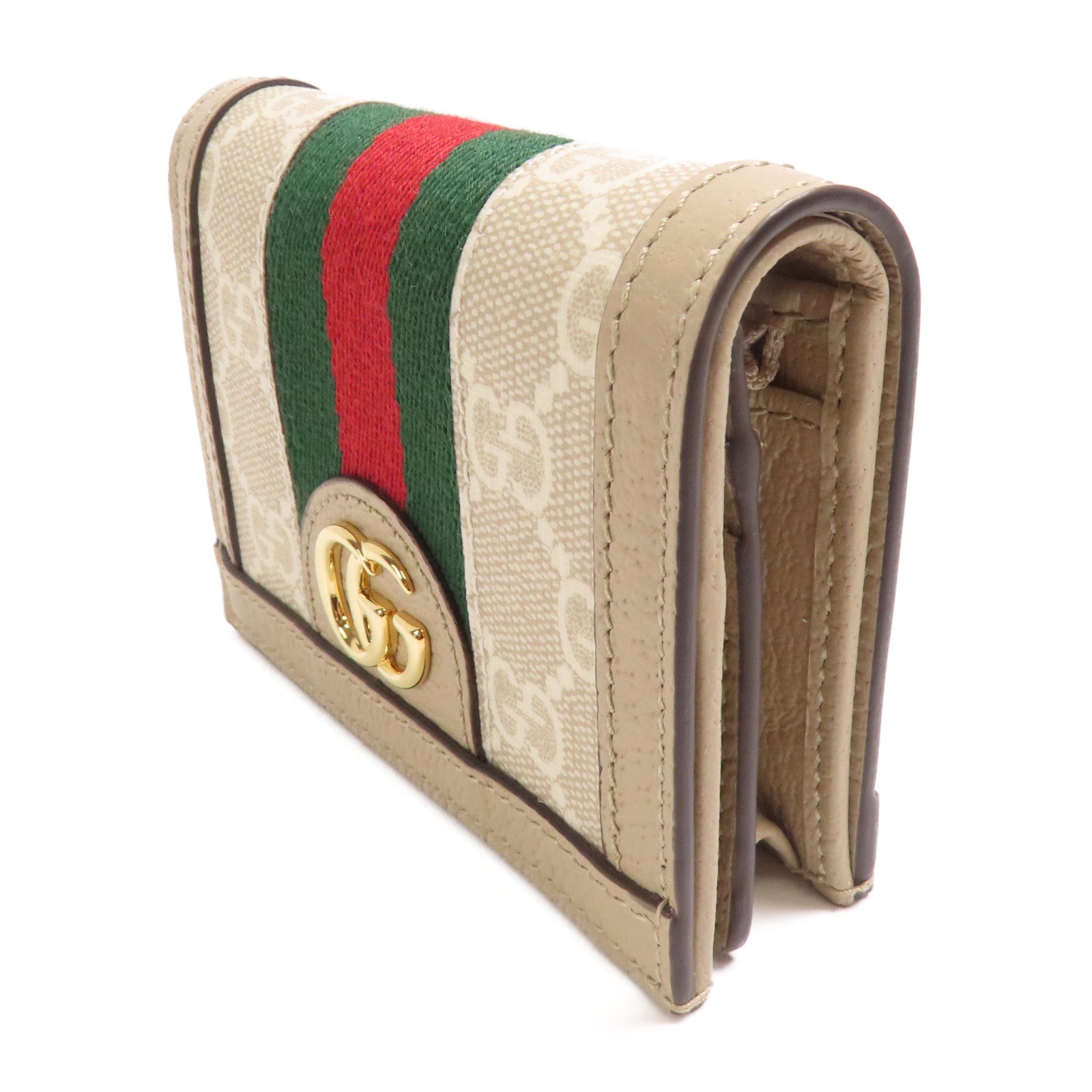 GUCCI 塗層帆布Wallet金扣錢包