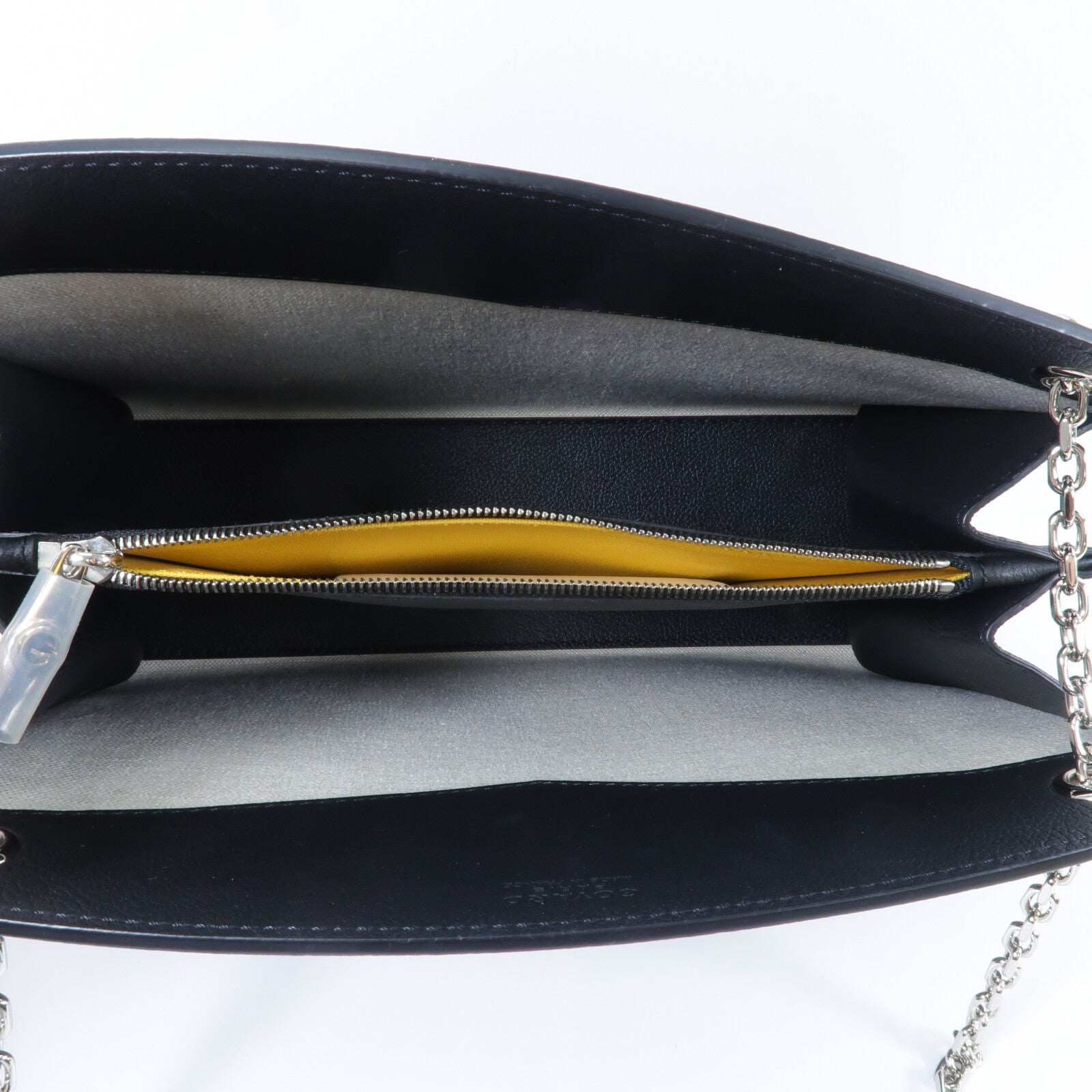 GOYARD 牛皮皮革/塗層帆布Rouette Structure PM鏈帶肩背袋