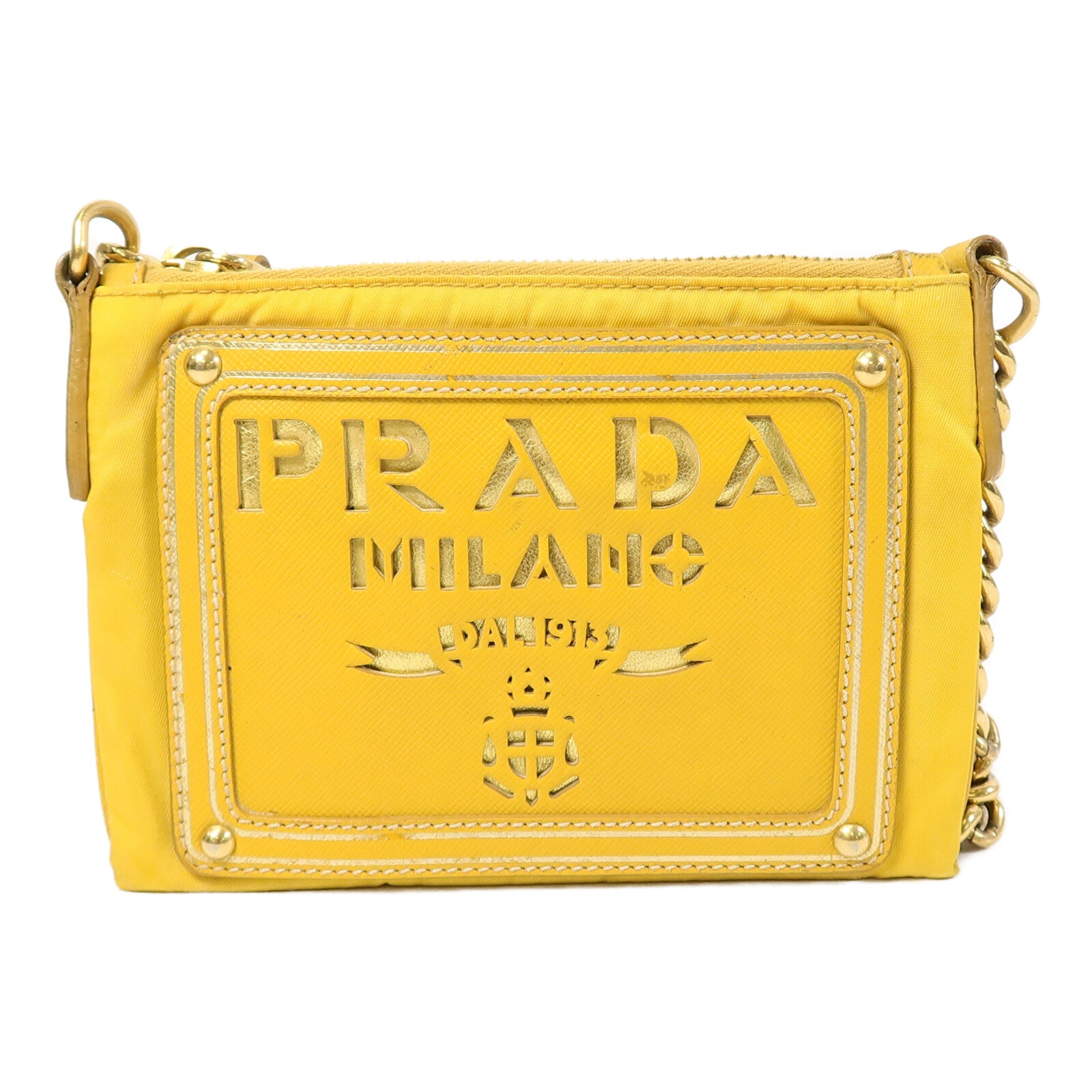 PRADA 尼龍Chain Shoulder鏈帶肩背袋