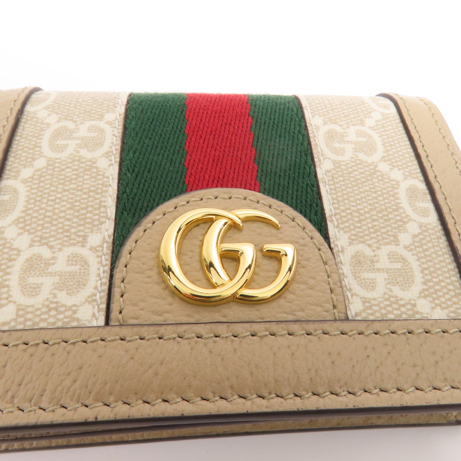 GUCCI 塗層帆布Wallet金扣錢包